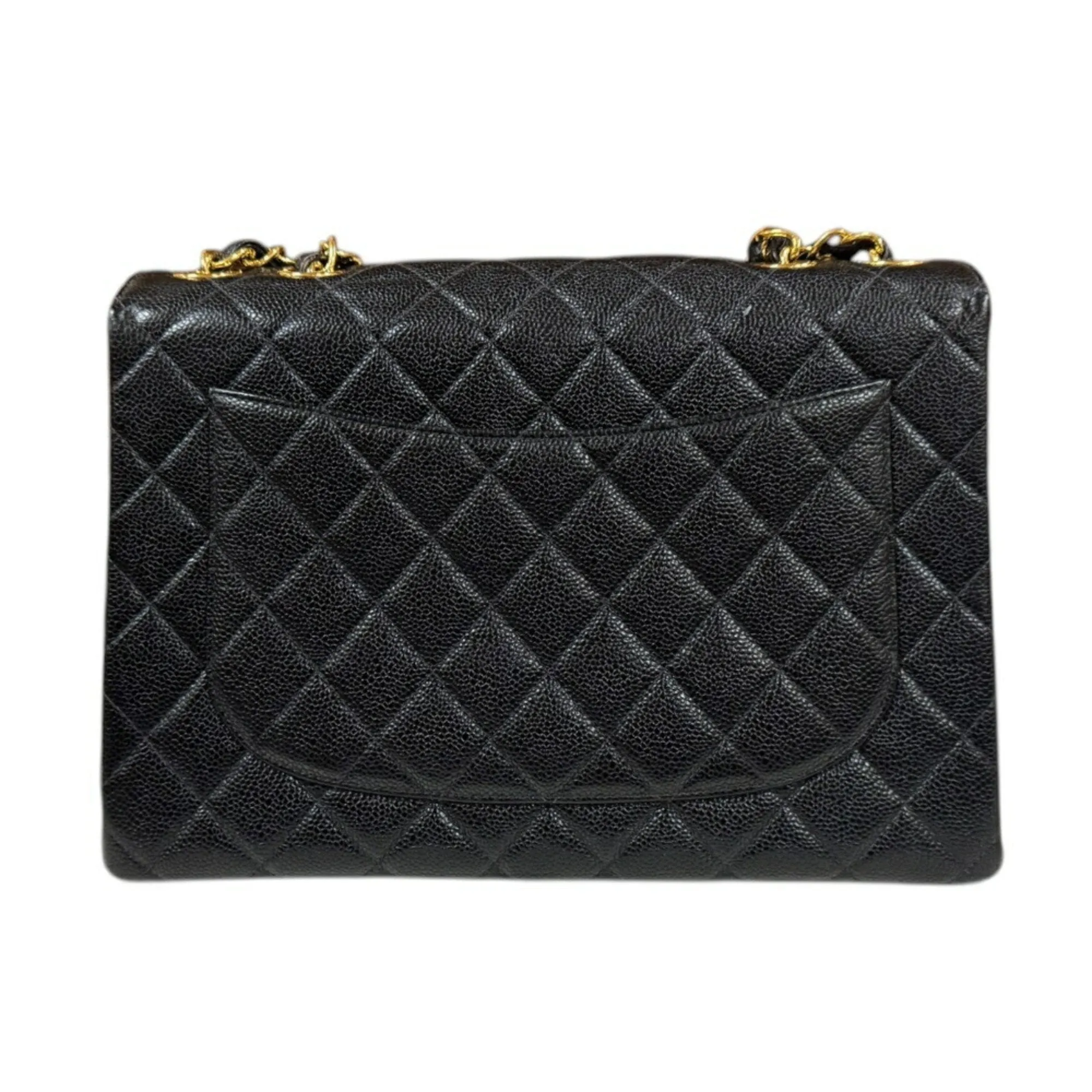 Chanel Jumbo Leather Shoulder Bag (Pre-Owned)
