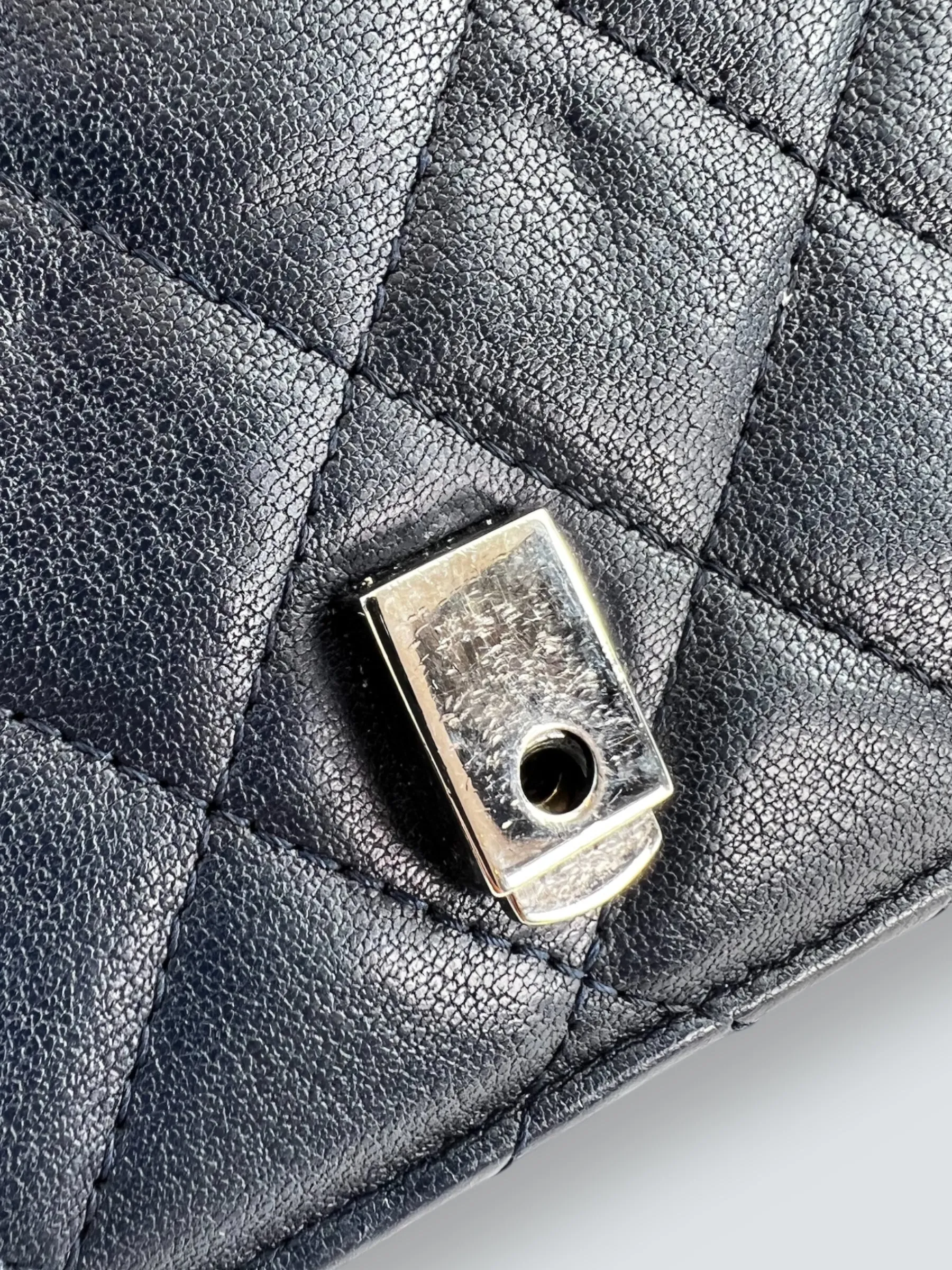 Chanel Navy Lambskin Leather Wallet on Chain (WOC)