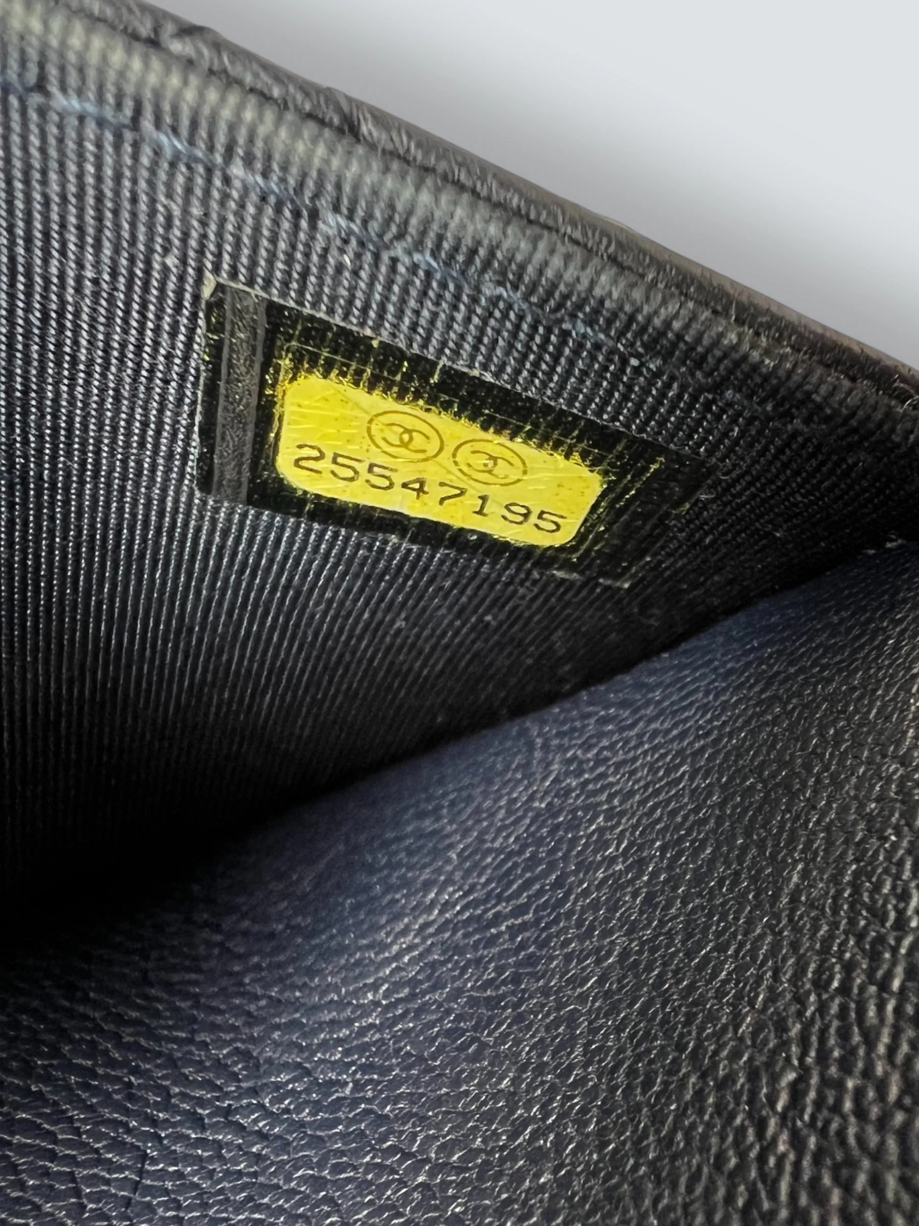 Chanel Navy Lambskin Leather Wallet on Chain (WOC)