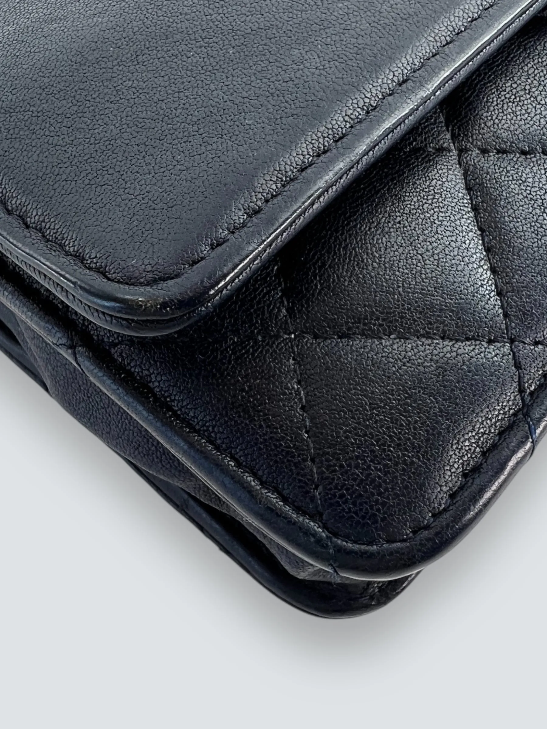 Chanel Navy Lambskin Leather Wallet on Chain (WOC)