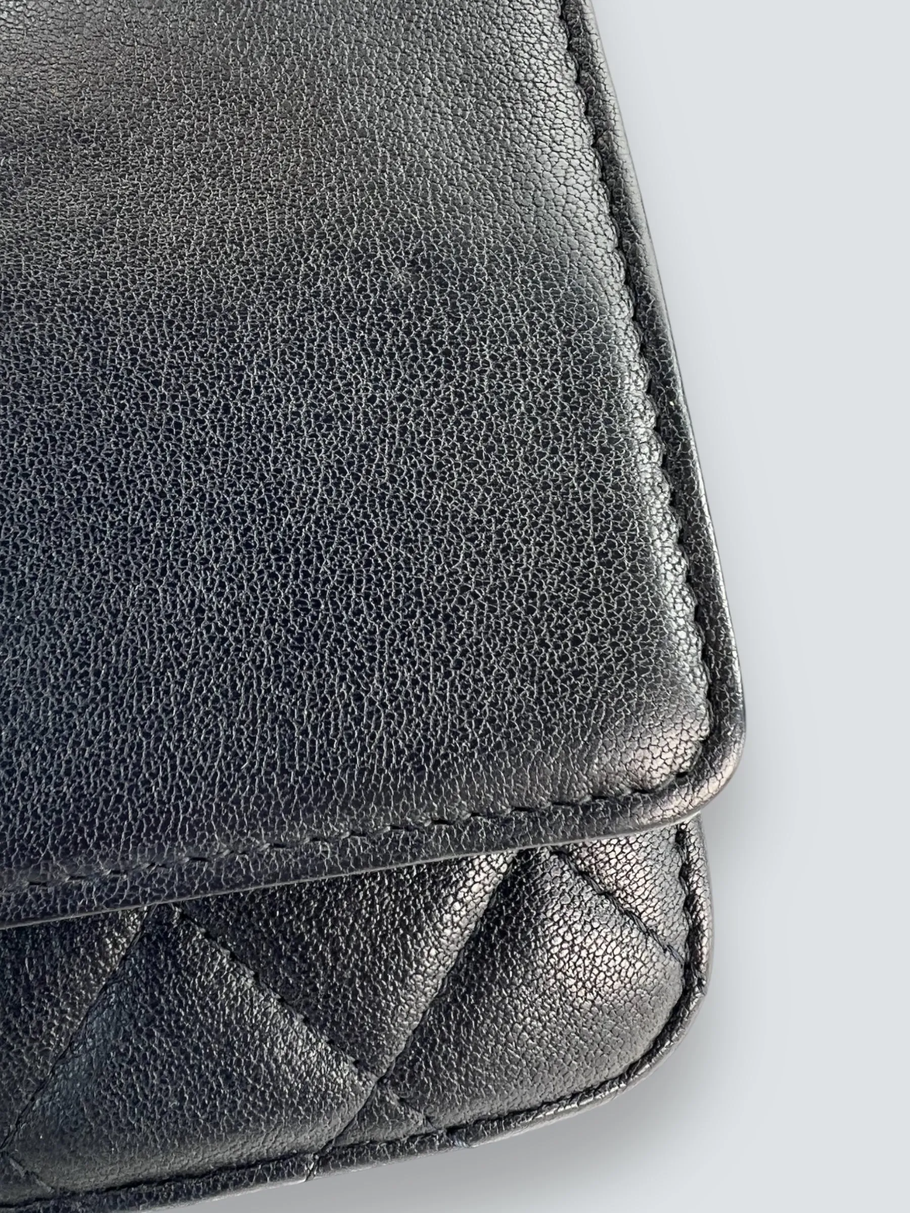 Chanel Navy Lambskin Leather Wallet on Chain (WOC)