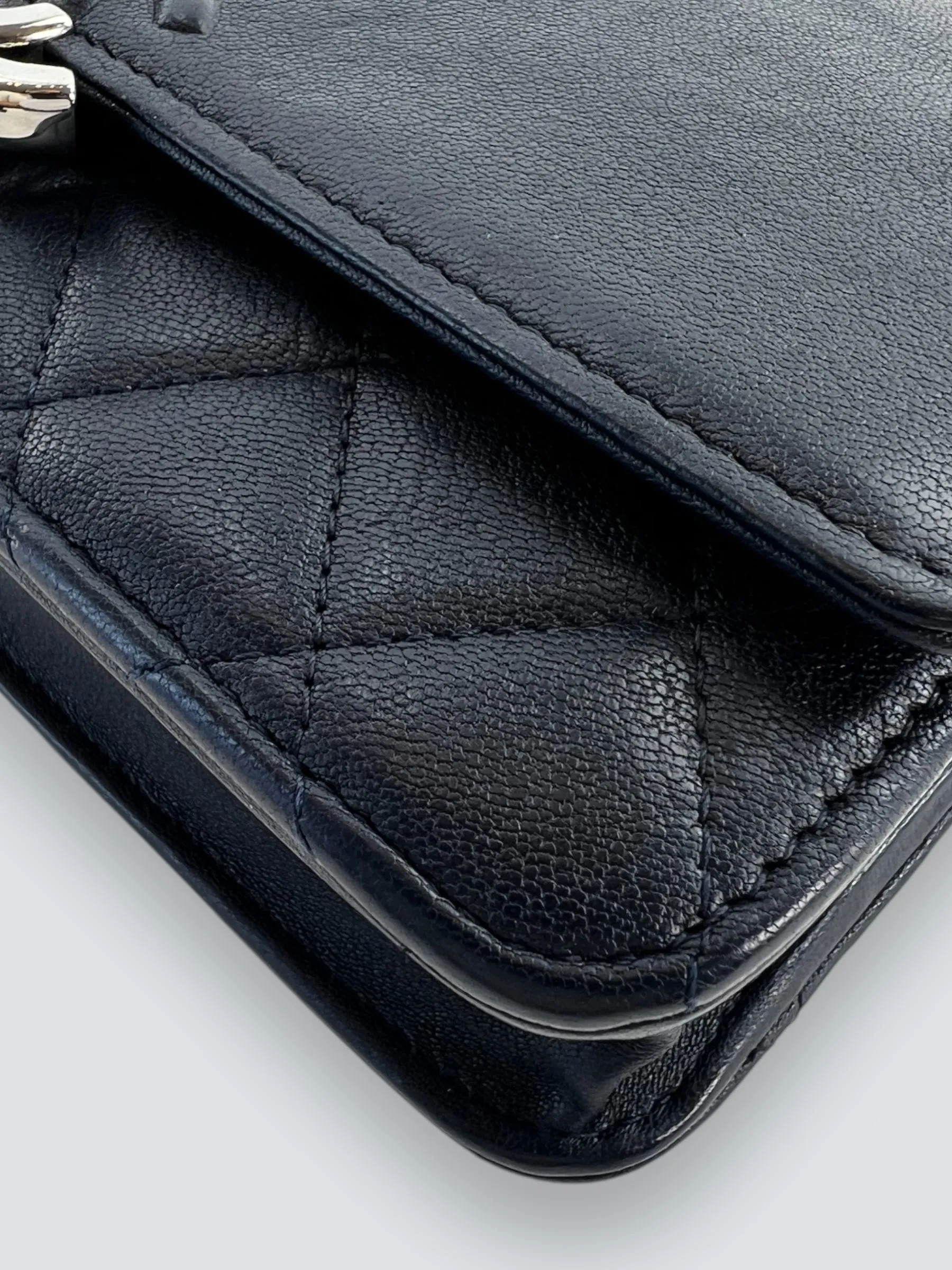 Chanel Navy Lambskin Leather Wallet on Chain (WOC)
