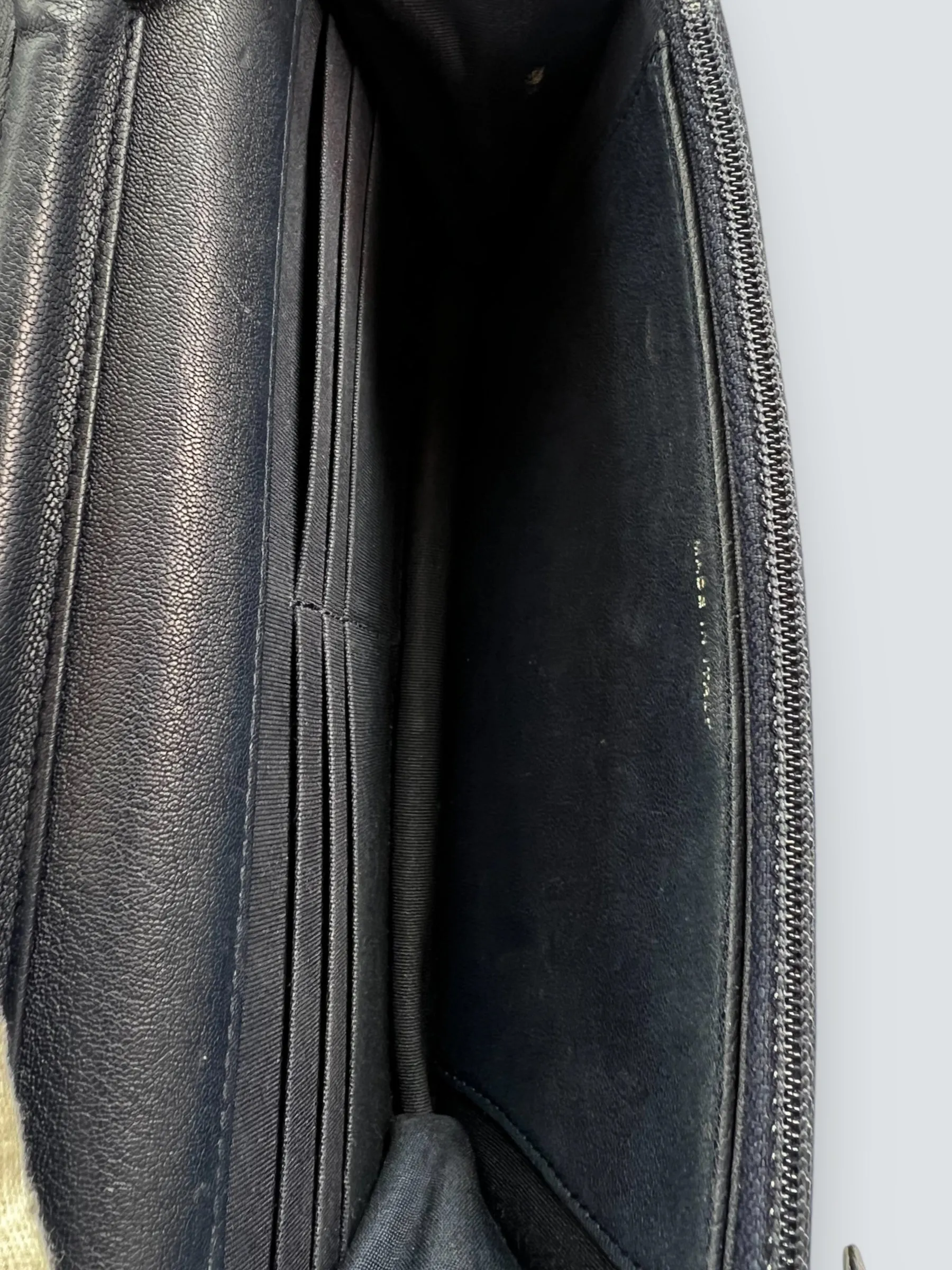 Chanel Navy Lambskin Leather Wallet on Chain (WOC)