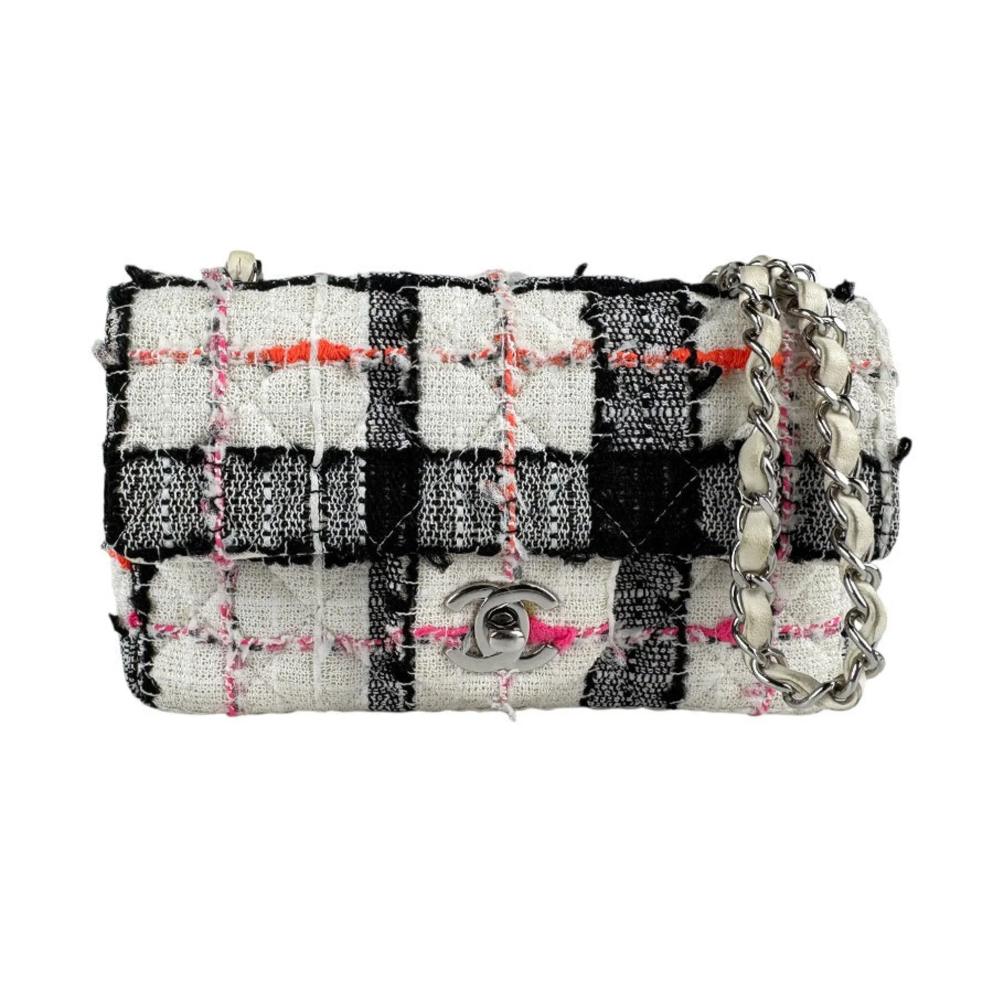 Chanel Off- Tweed Leather Shoulder Bag (Pre-Owned)