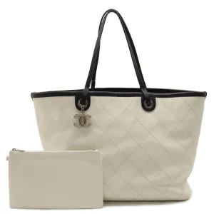 Chanel On The Road  yellow Caviar Leather Pouch Shoulder Bag Tote Bag (Pre-Owned)