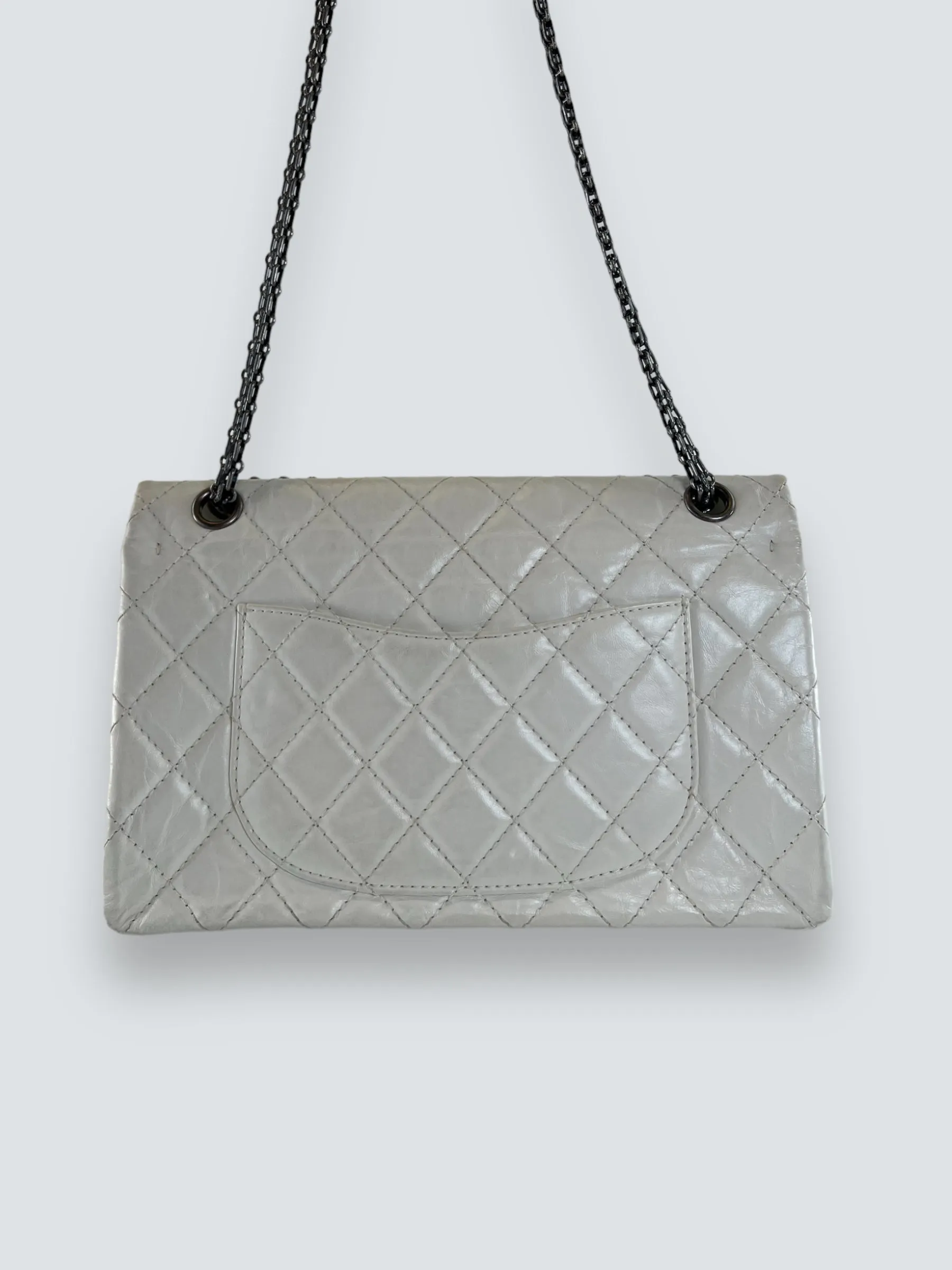 Chanel Quilted White 2.55 Handbag