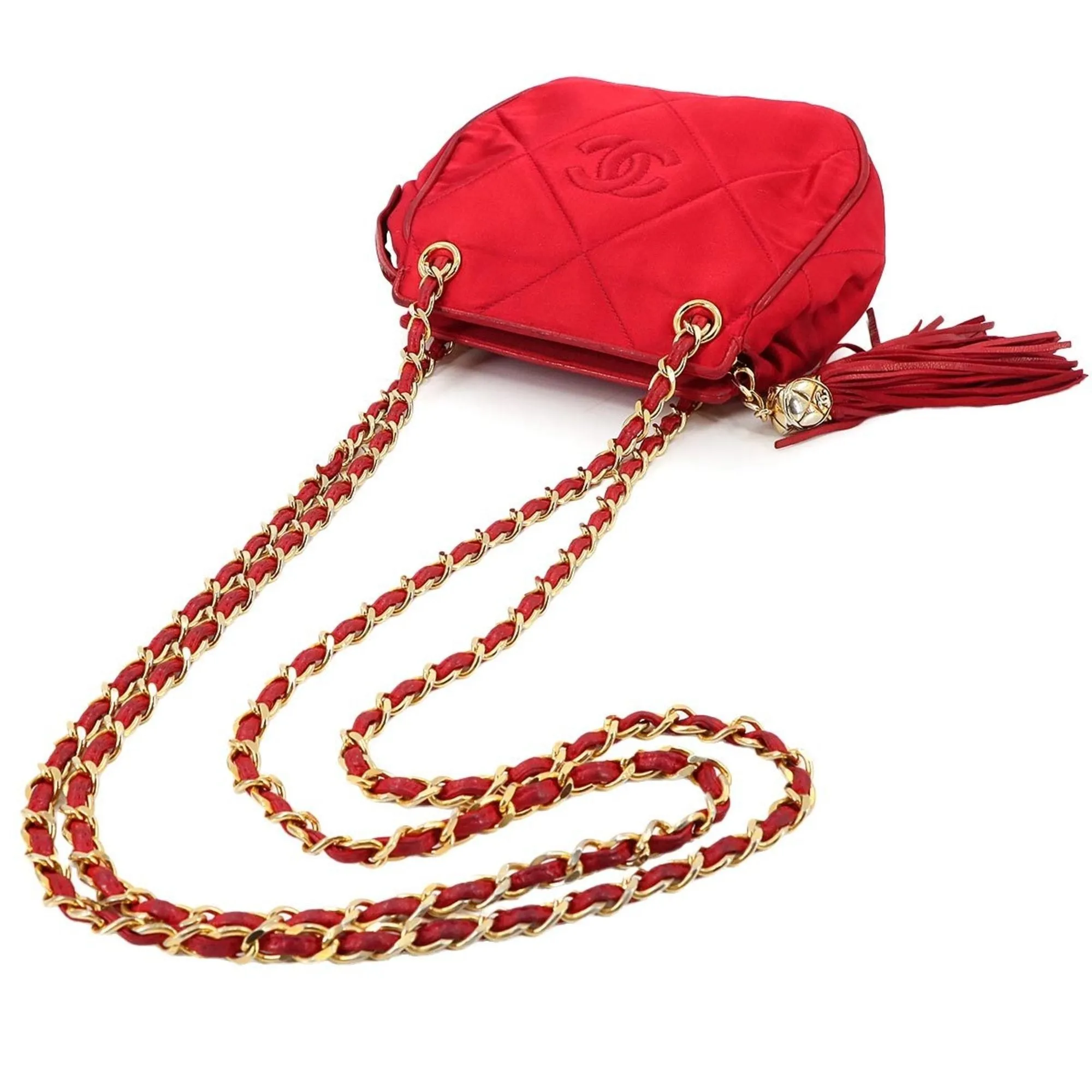 Chanel Satin Shoulder Bag (Pre-Owned)
