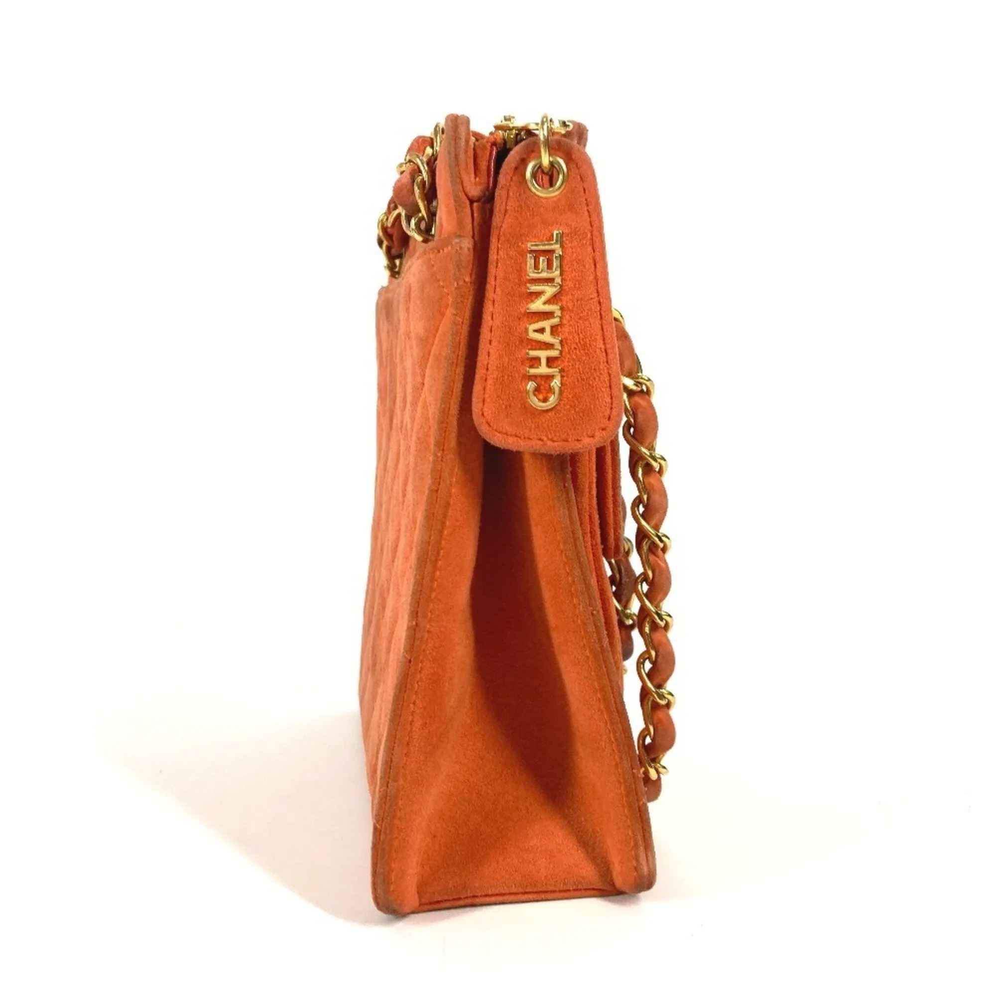 Chanel Suede Handbag Shoulder Bag (Pre-Owned)