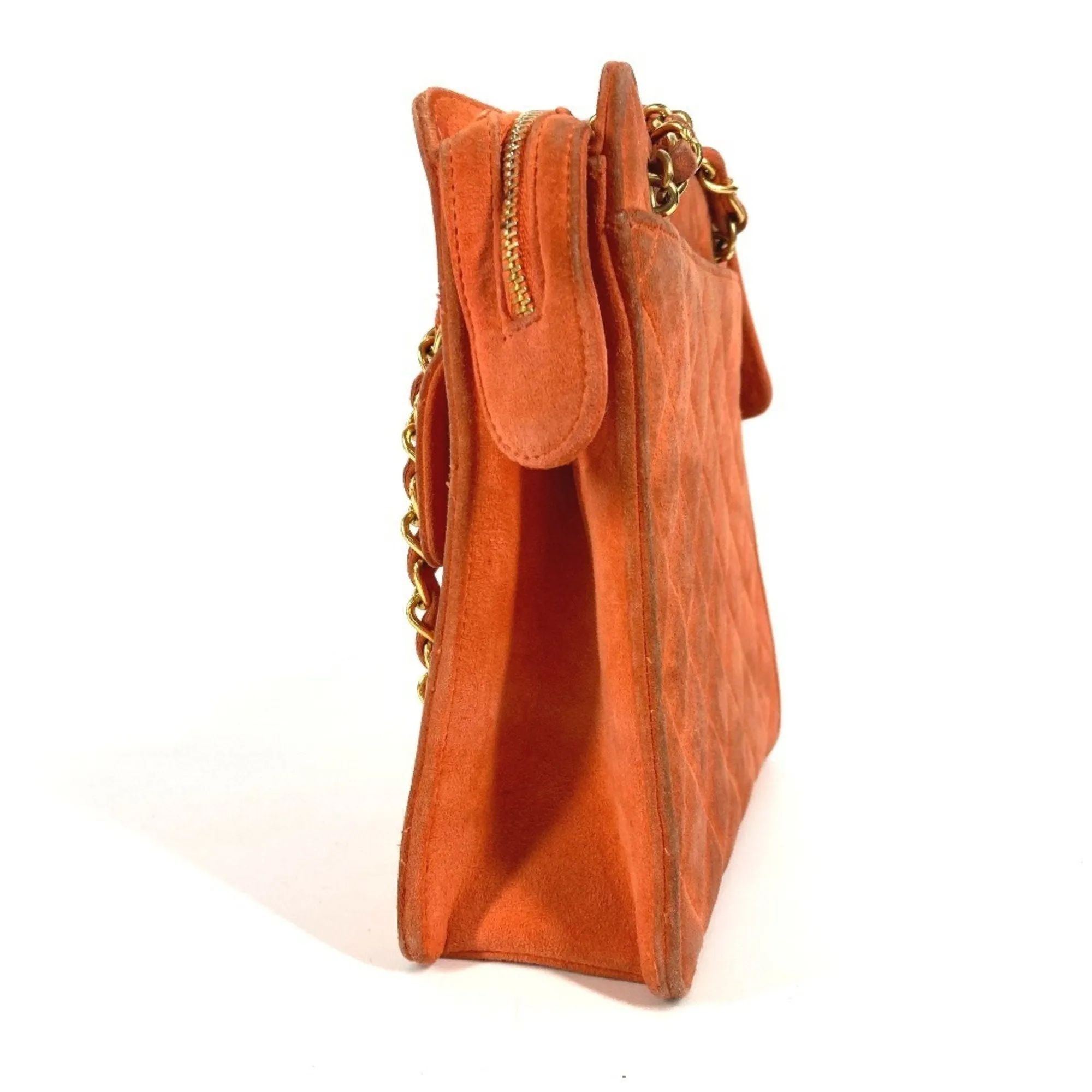 Chanel Suede Handbag Shoulder Bag (Pre-Owned)
