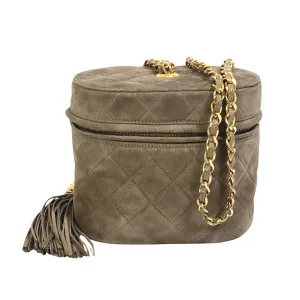 Chanel Vanity Suede Shoulder Bag (Pre-Owned)