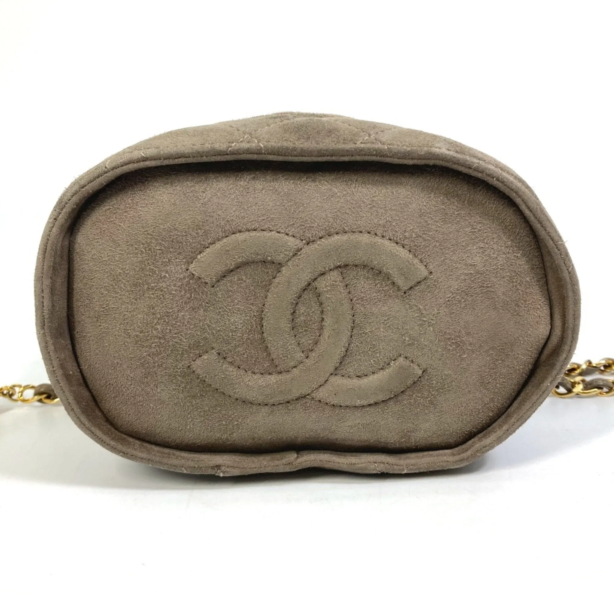Chanel Vanity Suede Shoulder Bag (Pre-Owned)