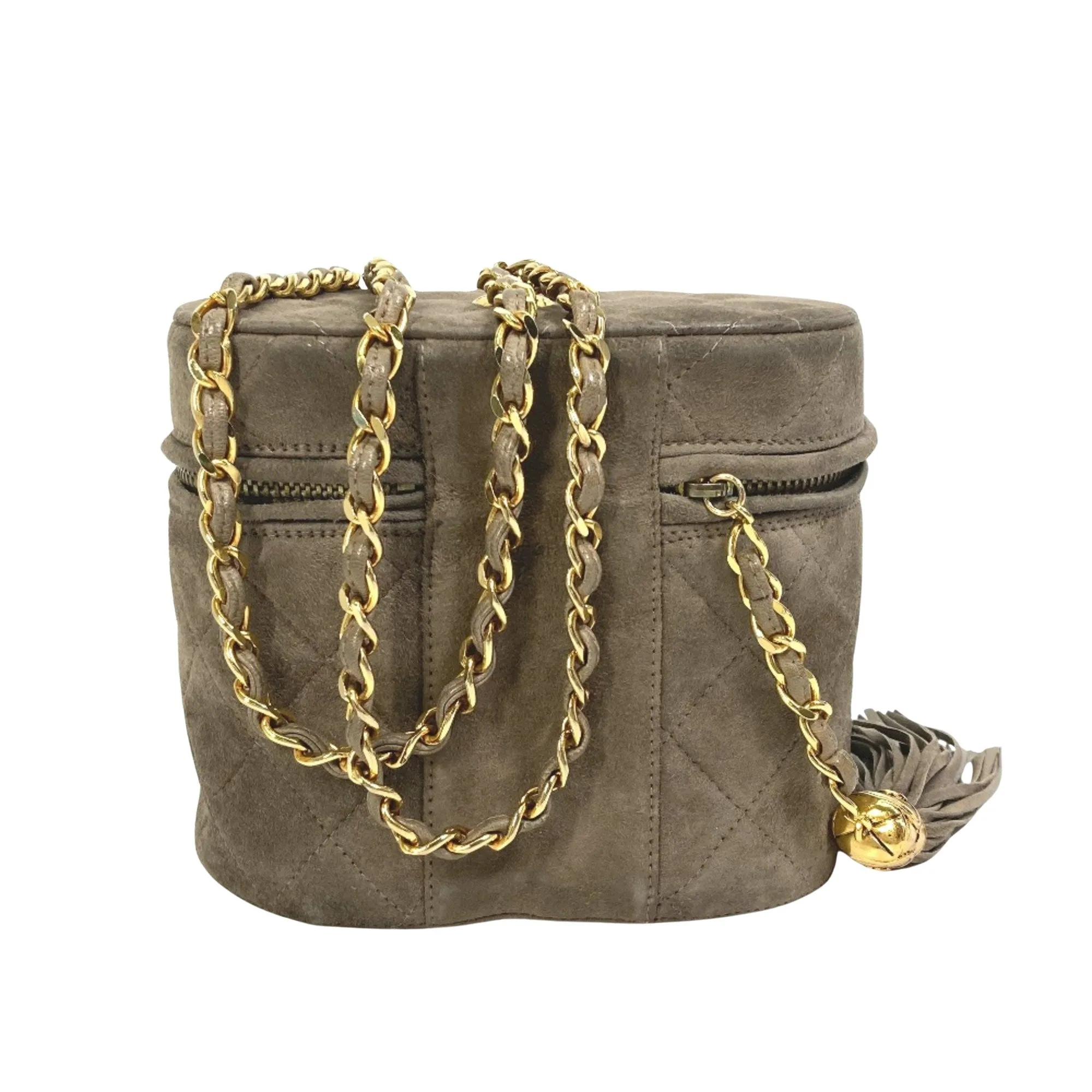 Chanel Vanity Suede Shoulder Bag (Pre-Owned)