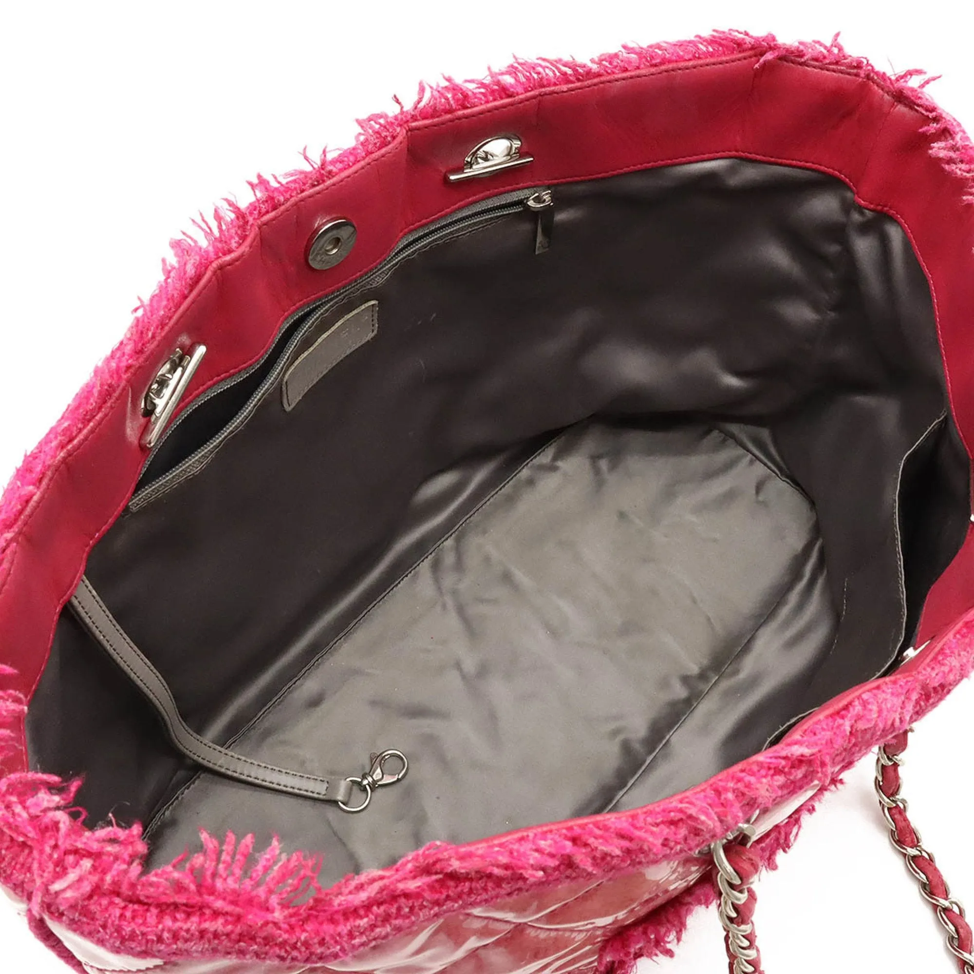 Chanel Vinyl Cotton Shoulder Bag Tote Bag (Pre-Owned)