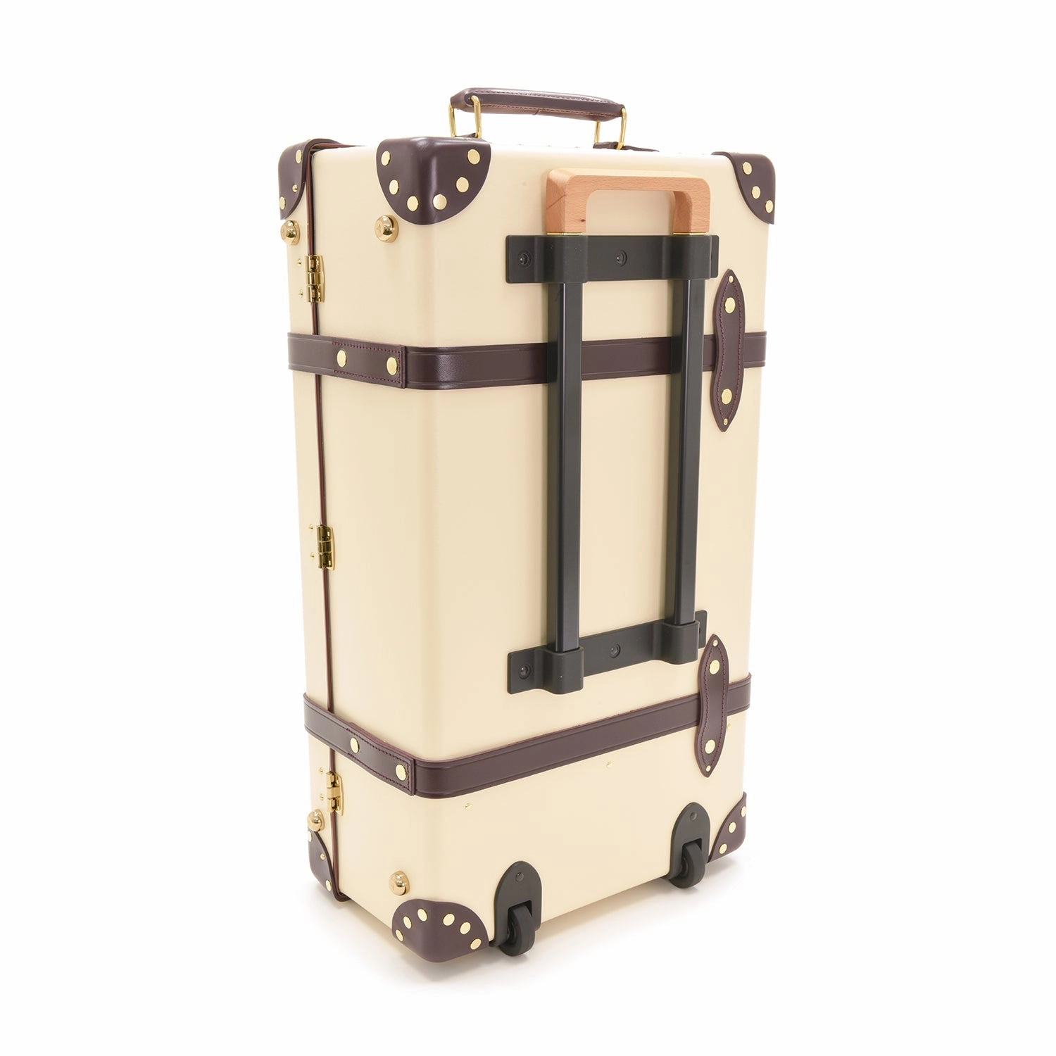 Chelsea Garden  Medium Check-In - 2 Wheels | Ivory/Burgundy/Gold