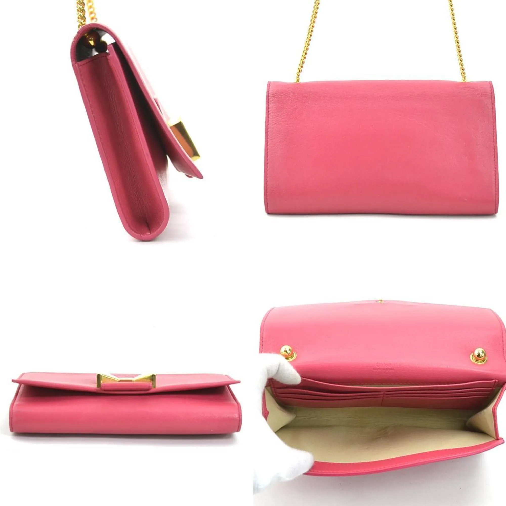Chlo Leather Shoulder Bag (Pre-Owned)