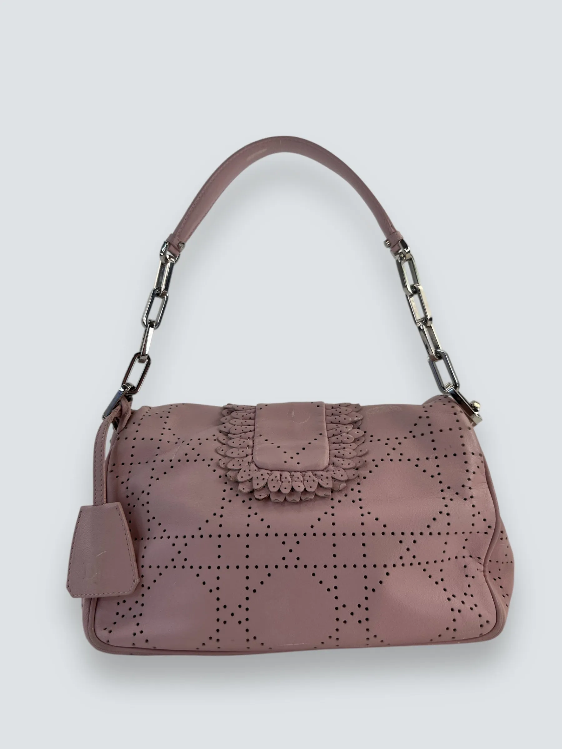 Christian Dior New Lock Ruffle Flap Pink Bag