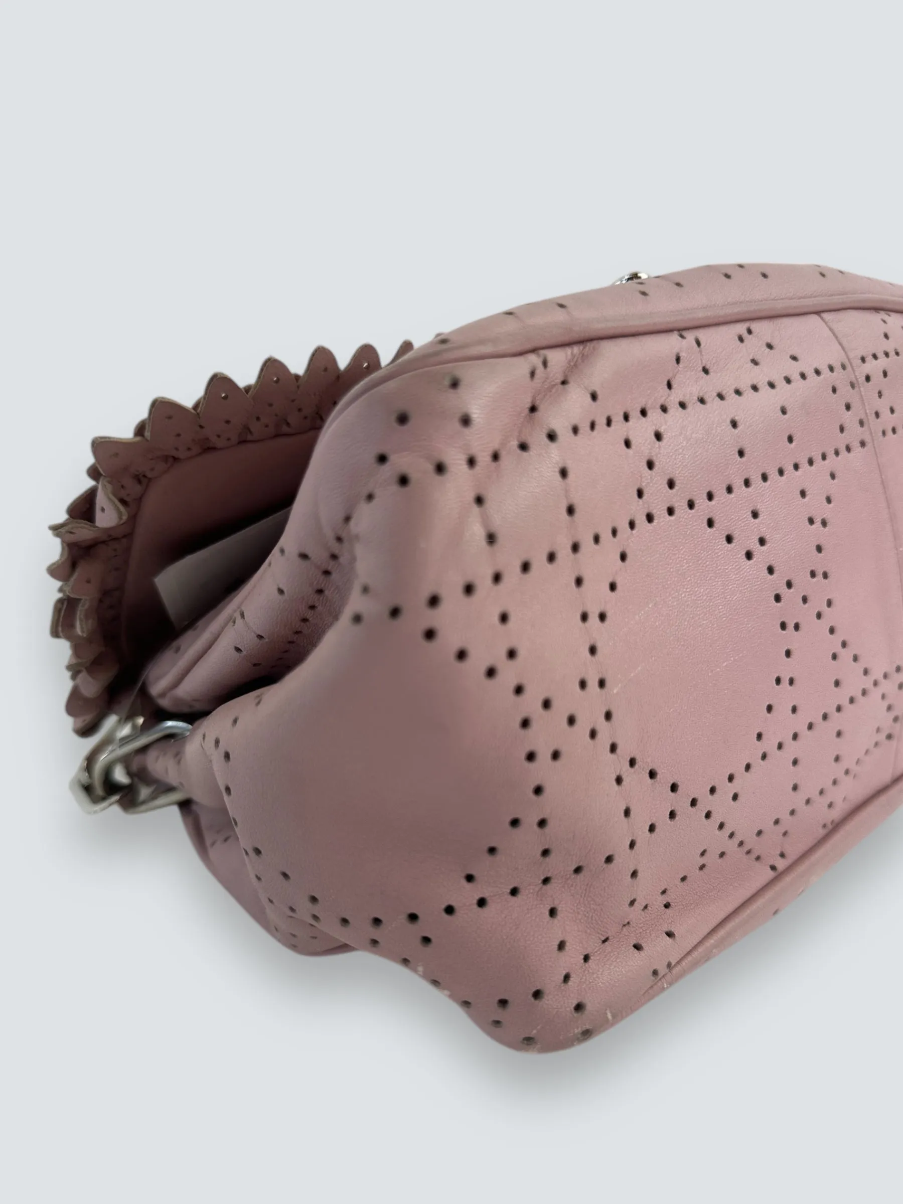 Christian Dior New Lock Ruffle Flap Pink Bag