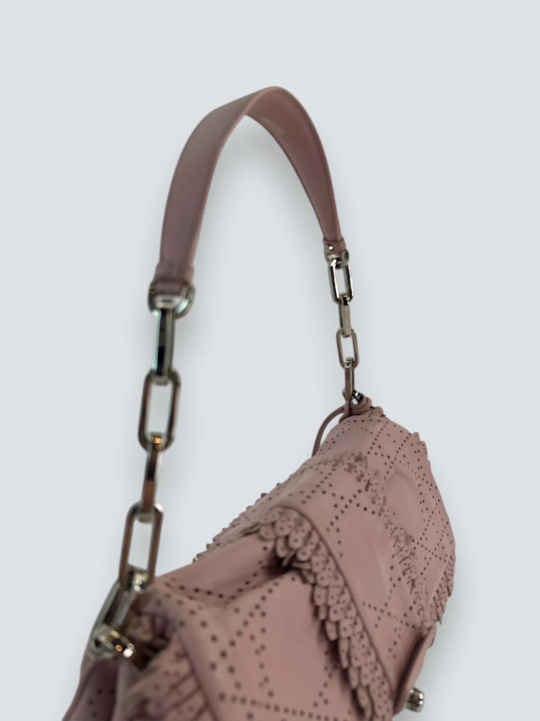 Christian Dior New Lock Ruffle Flap Pink Bag