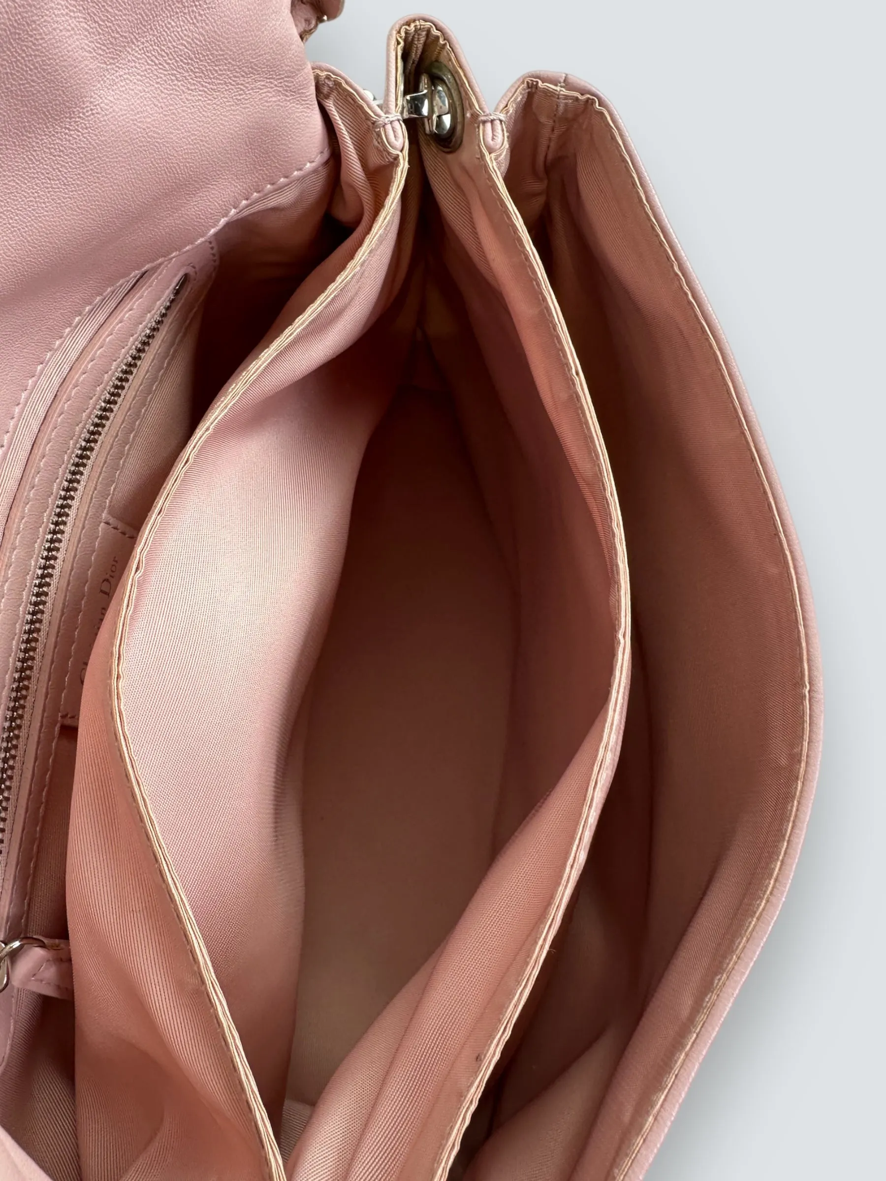 Christian Dior New Lock Ruffle Flap Pink Bag