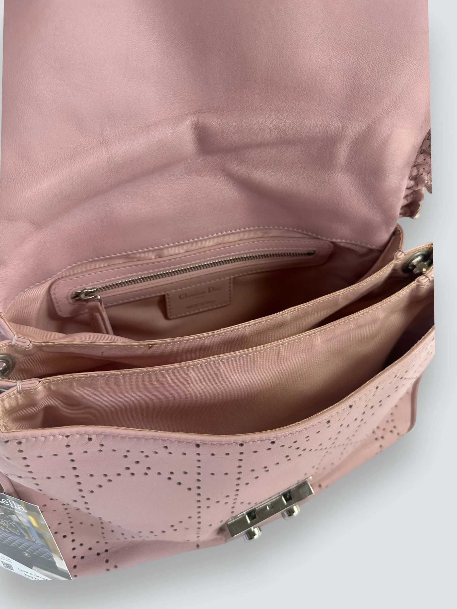 Christian Dior New Lock Ruffle Flap Pink Bag