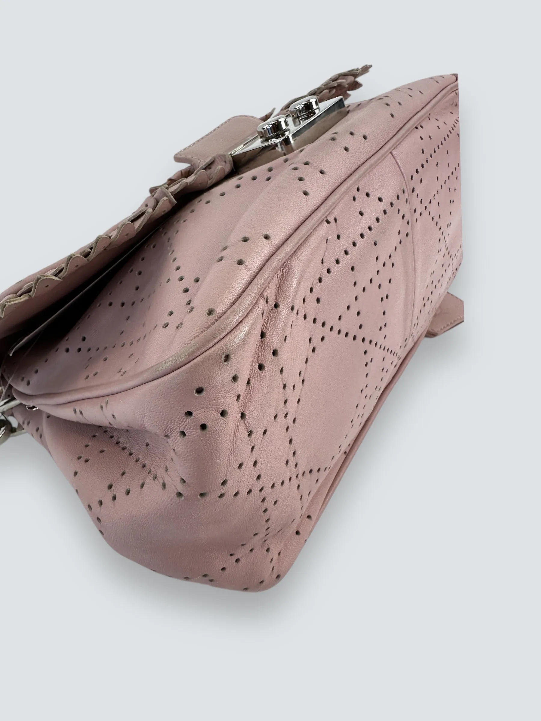 Christian Dior New Lock Ruffle Flap Pink Bag