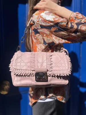 Christian Dior New Lock Ruffle Flap Pink Bag