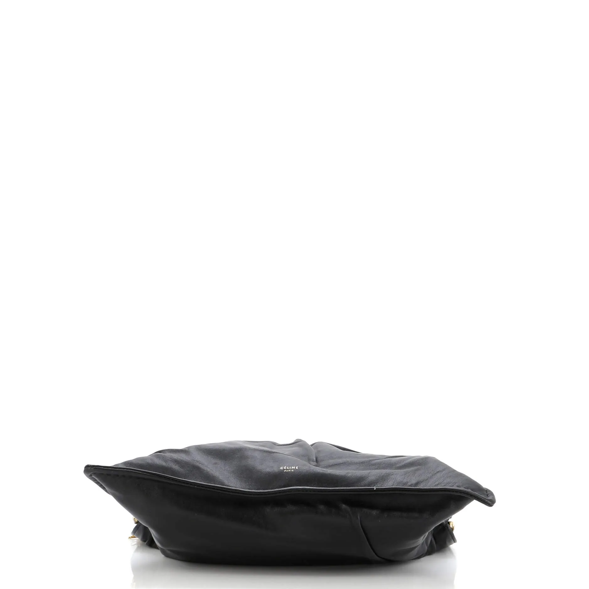 Clasp Ruched Flap Bag Leather Medium