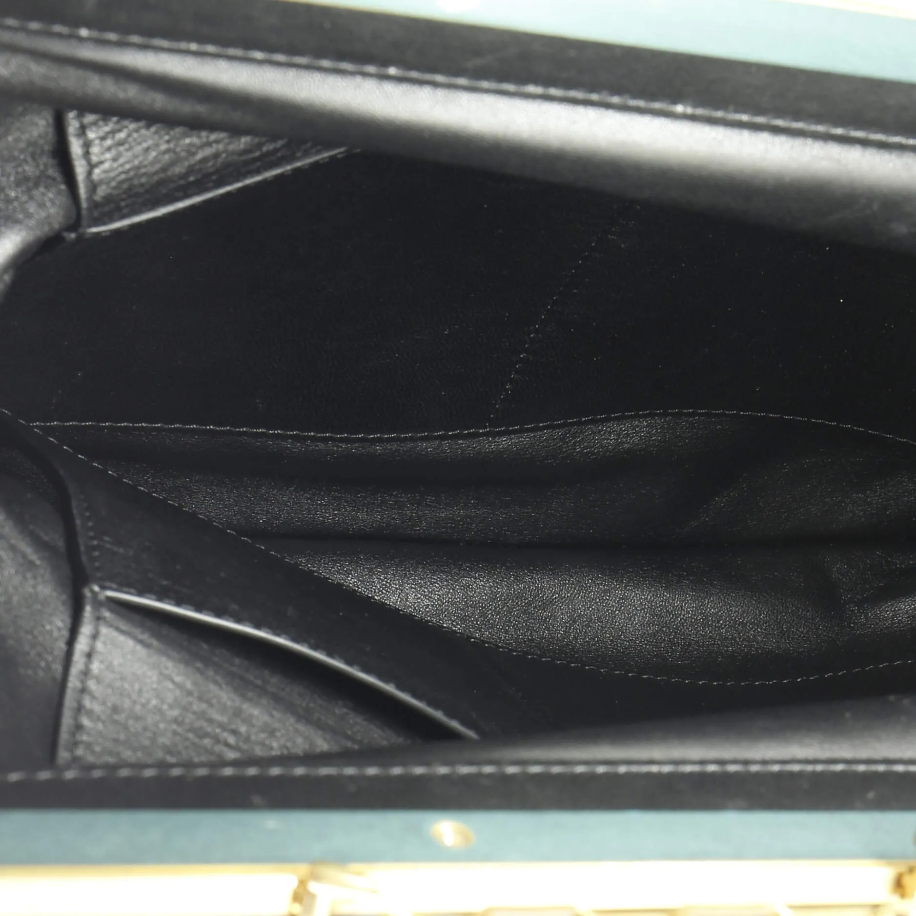 Clasp Ruched Flap Bag Leather Medium