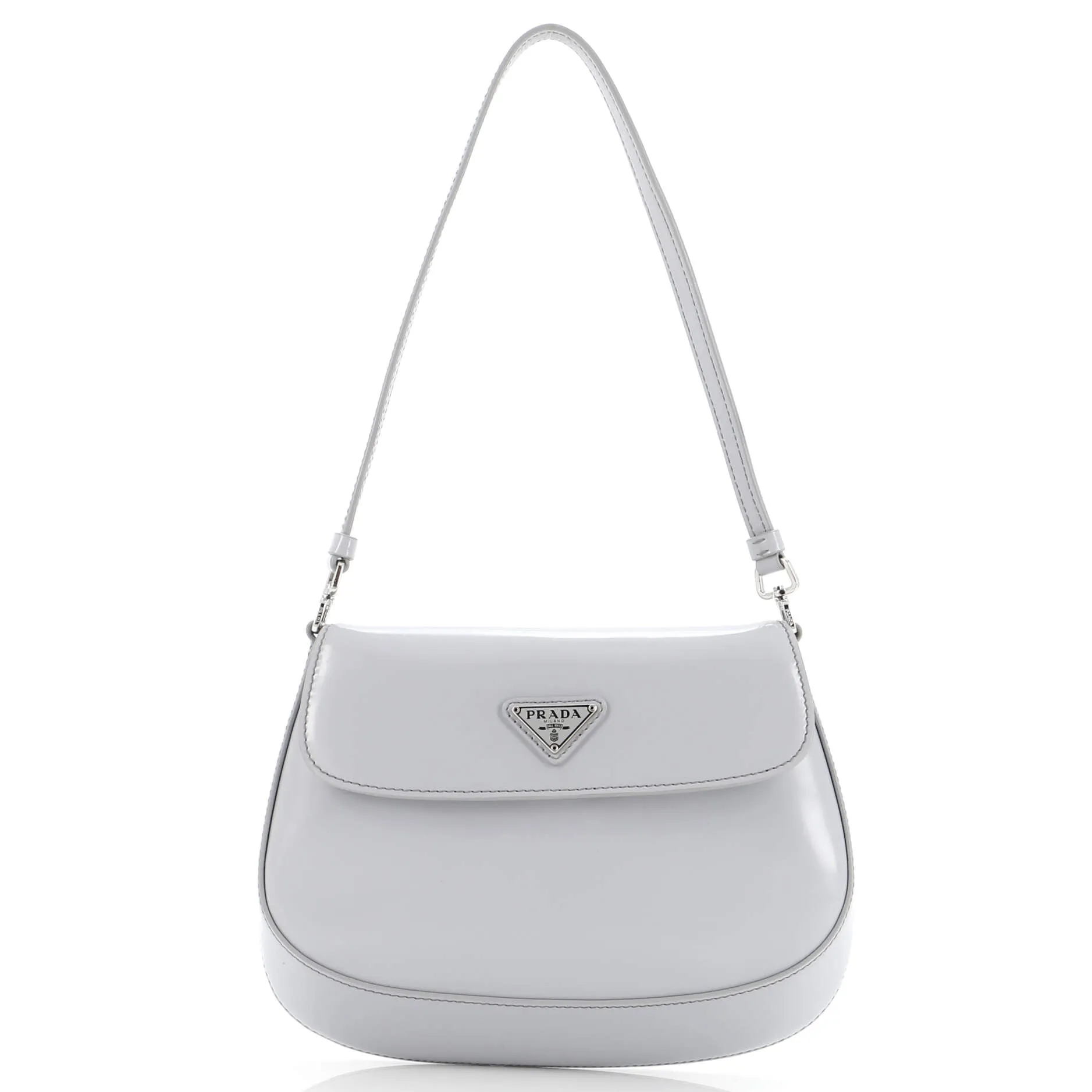 Cleo Flap Shoulder Bag Spazzolato Leather Small