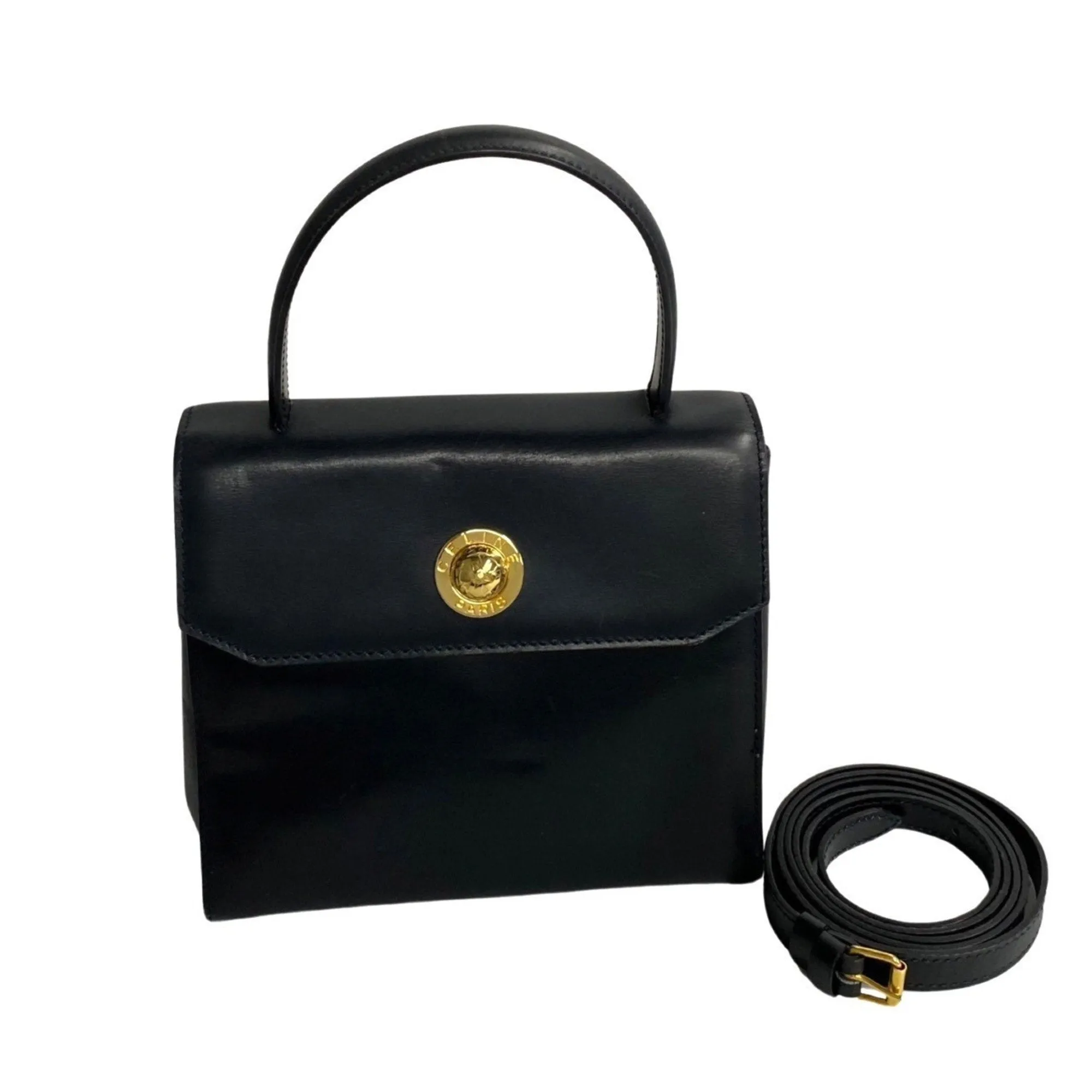 Cline Leather Handbag (Pre-Owned)