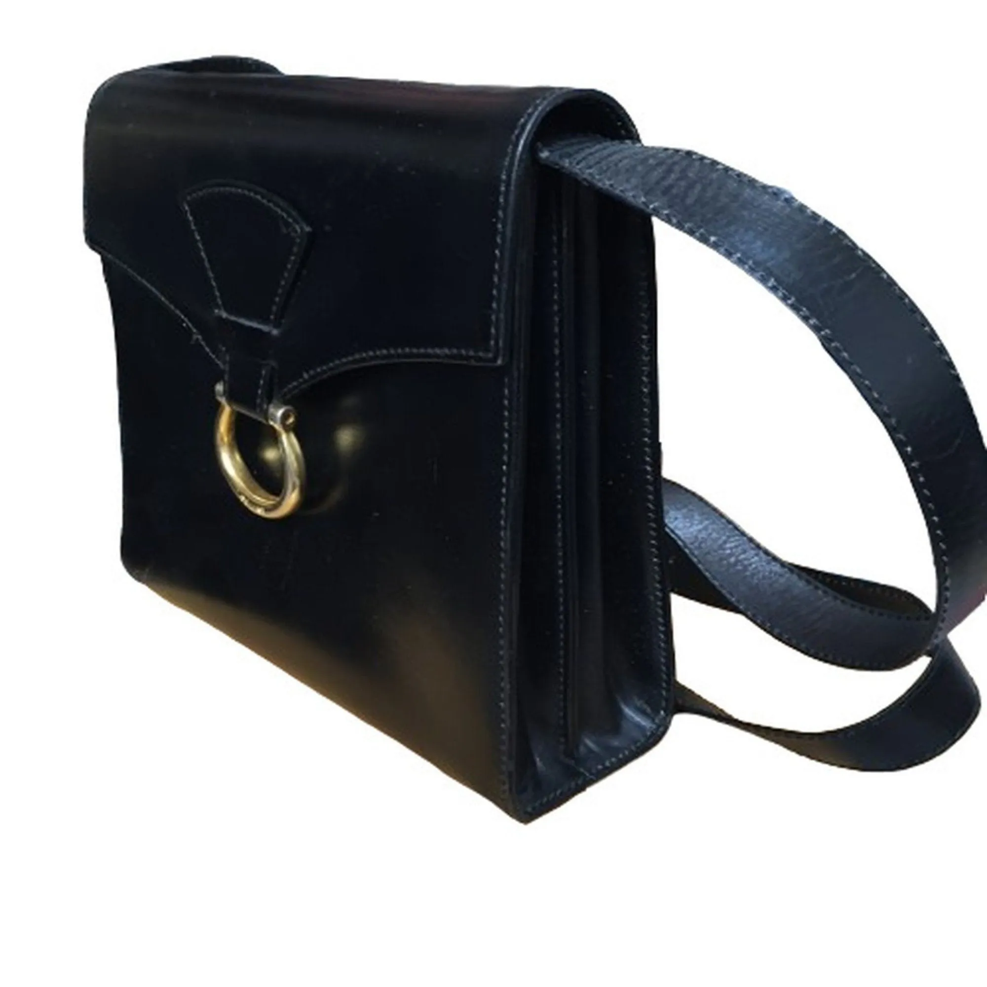 Cline Leather Shoulder Bag (Pre-Owned)