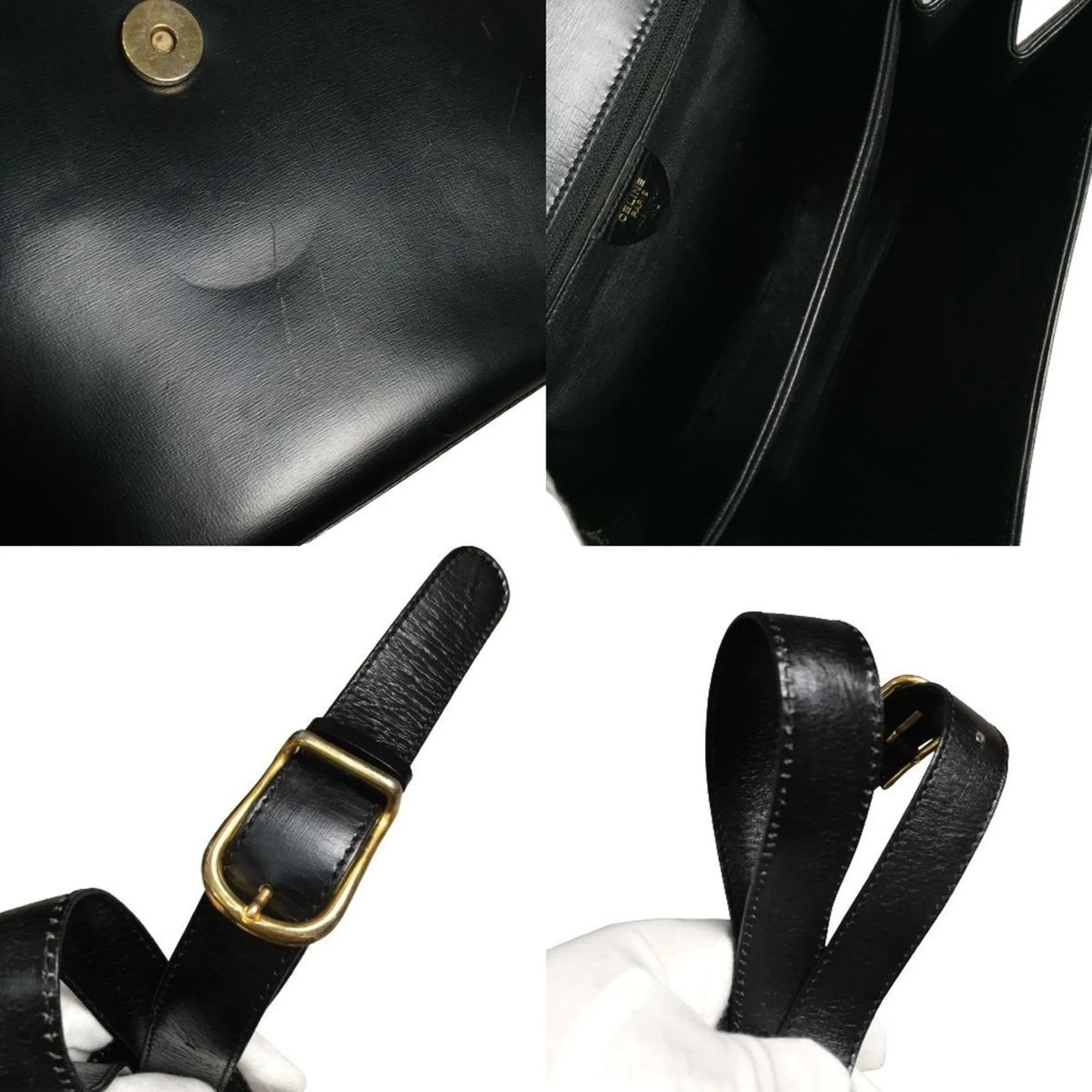 Cline Leather Shoulder Bag (Pre-Owned)