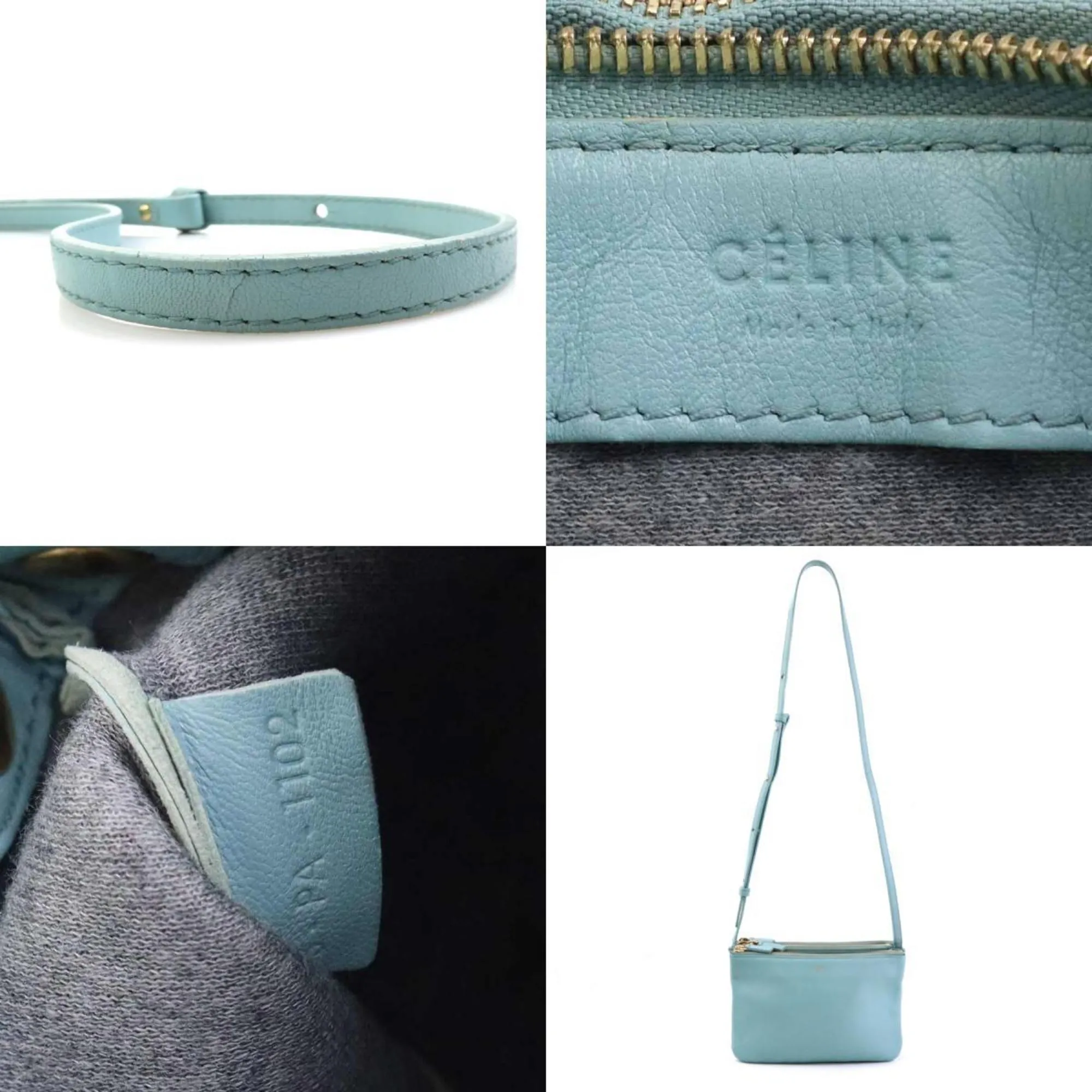 Cline Leather Shoulder Bag (Pre-Owned)