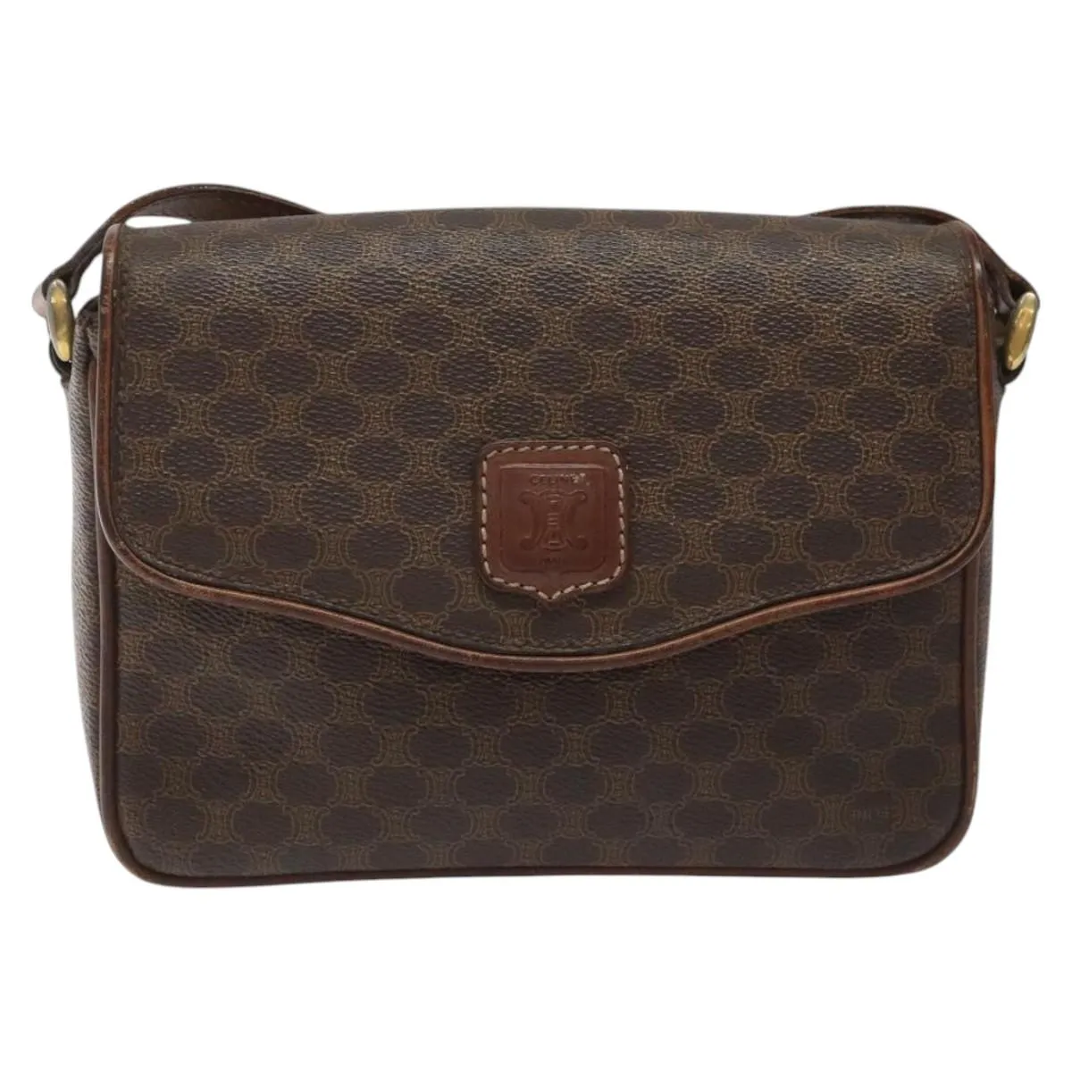 Cline Macadam Canvas Shoulder Bag (Pre-Owned)