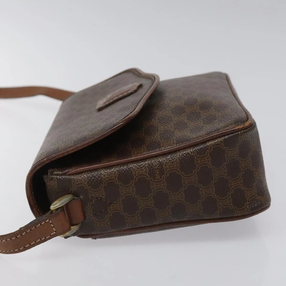 Cline Macadam Canvas Shoulder Bag (Pre-Owned)