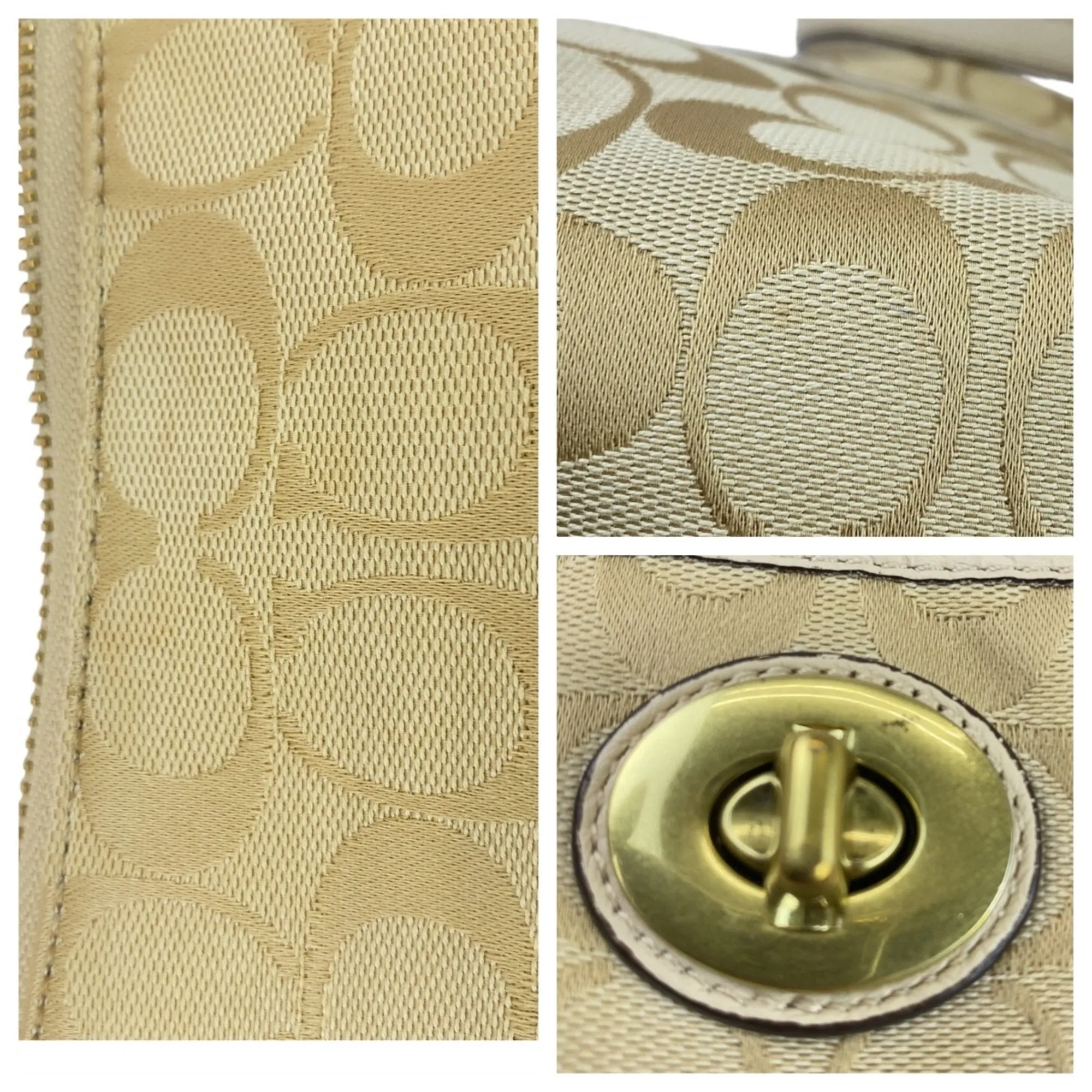 Coach blue Signature Line Leather Shoulder Bag (Pre-Owned)