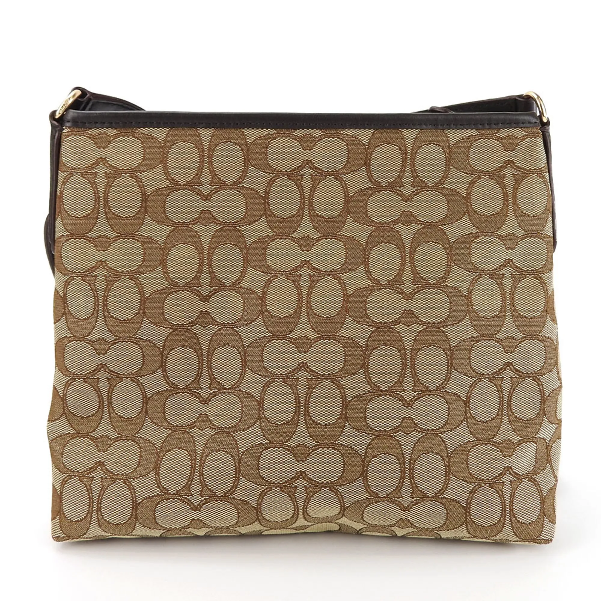 Coach    Canvas Leather Shoulder Bag (Pre-Owned)