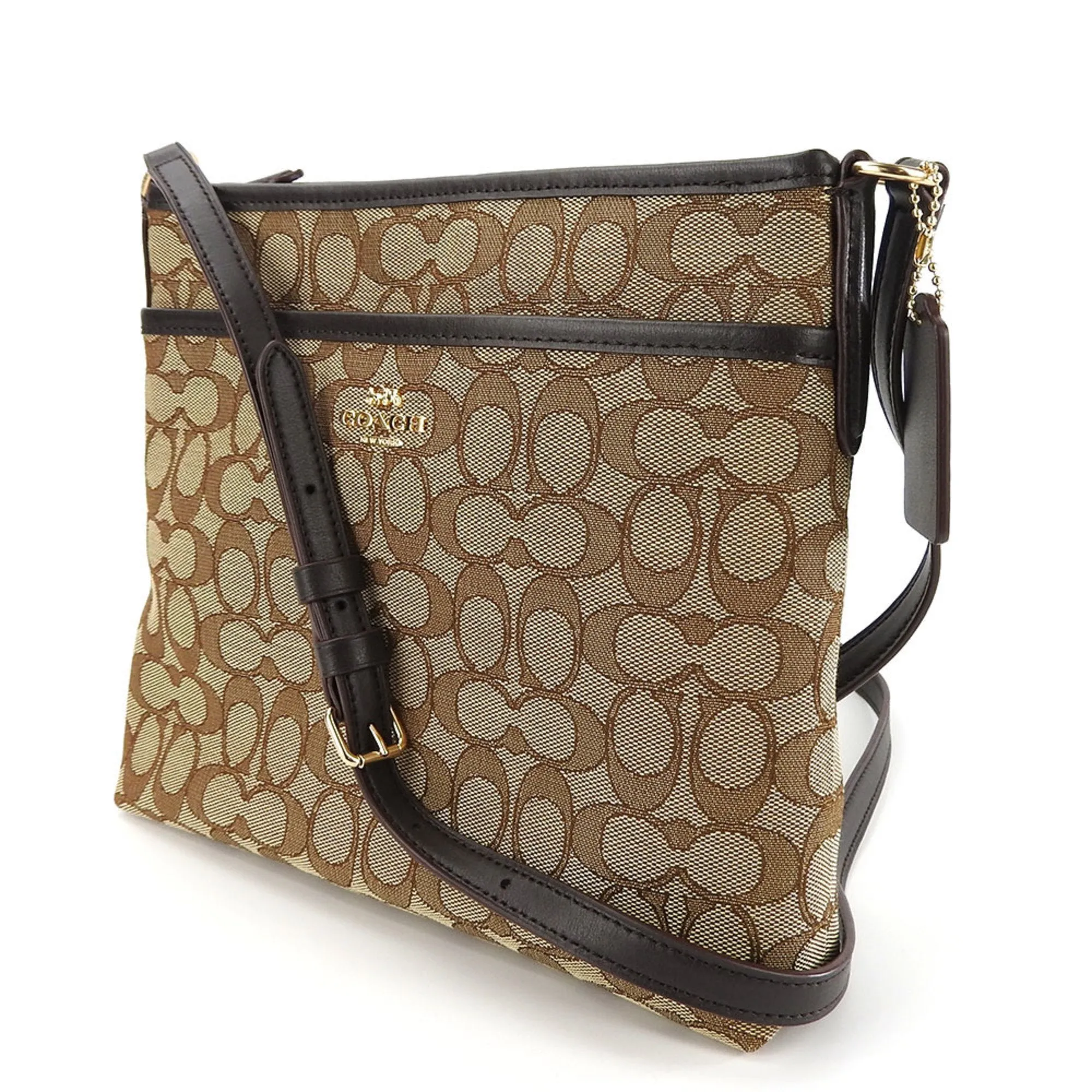 Coach    Canvas Leather Shoulder Bag (Pre-Owned)