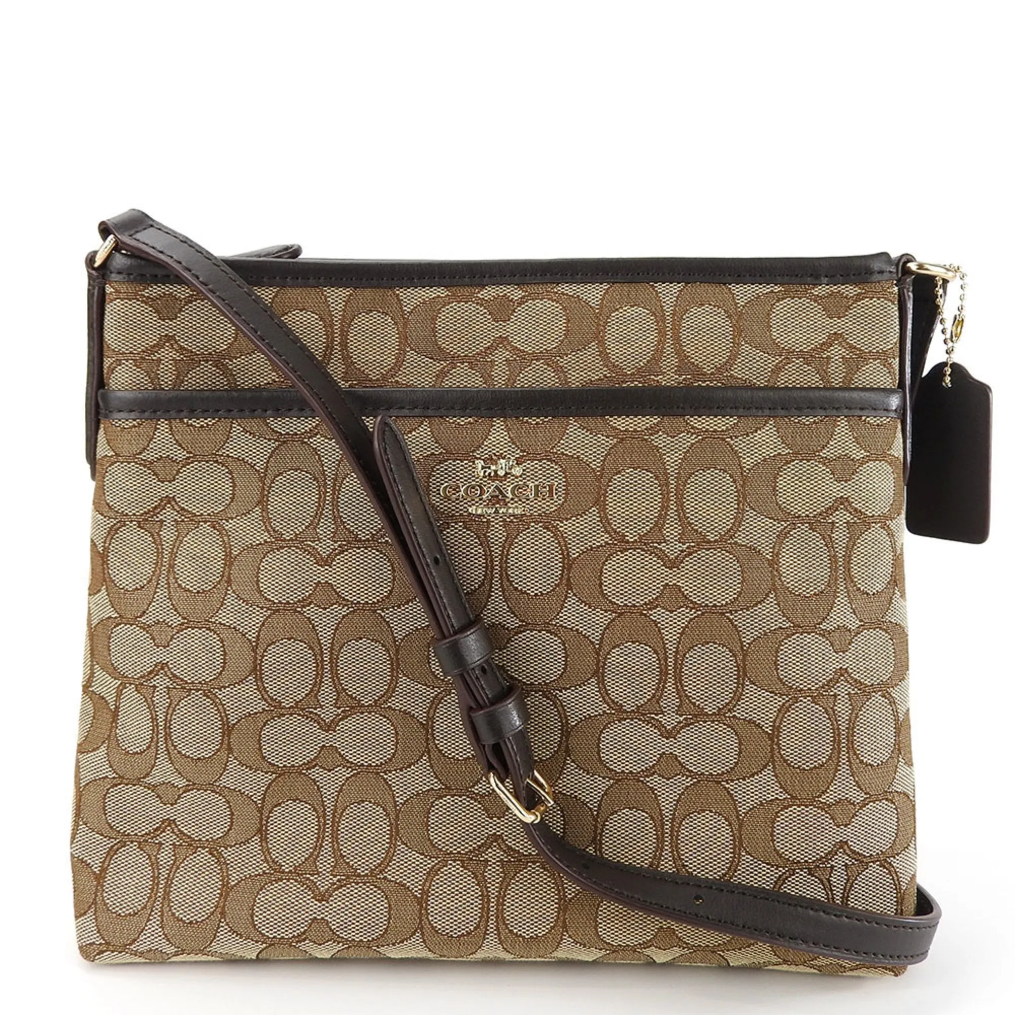 Coach    Canvas Leather Shoulder Bag (Pre-Owned)