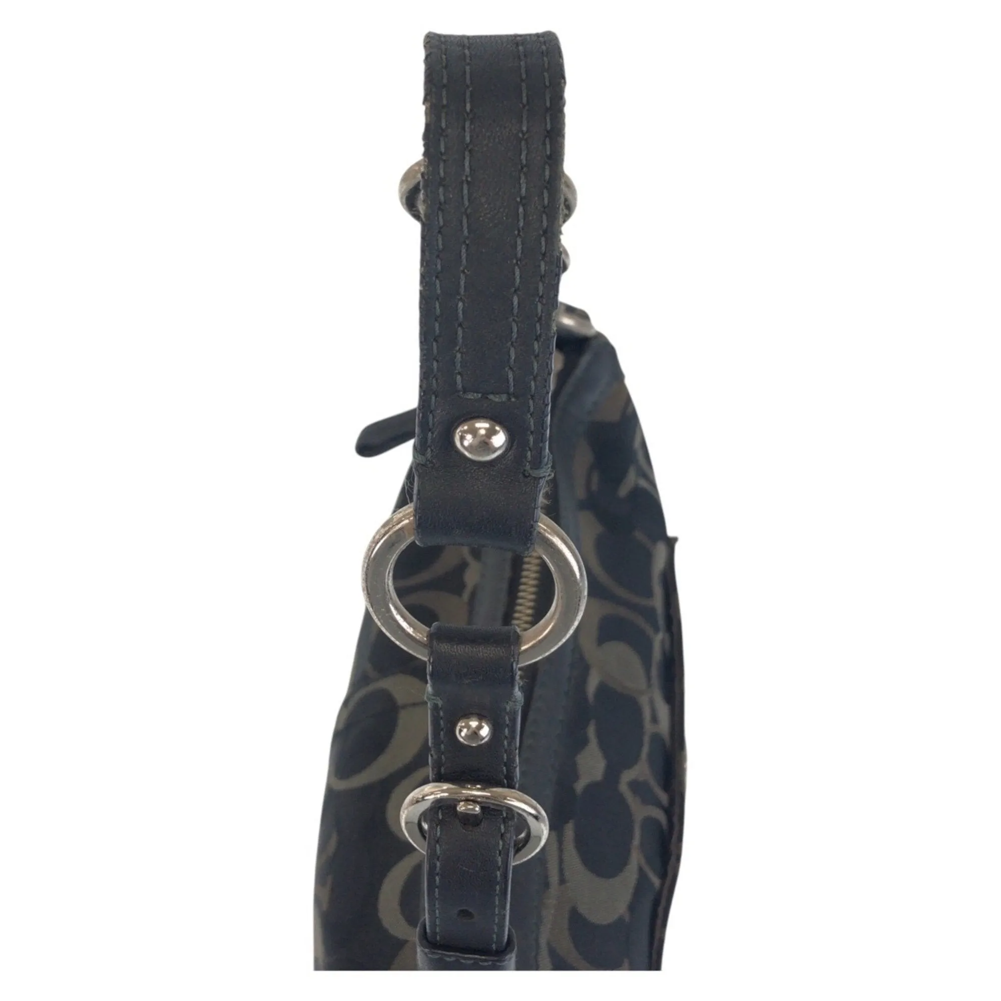 Coach  Canvas Suede Shoulder Bag (Pre-Owned)