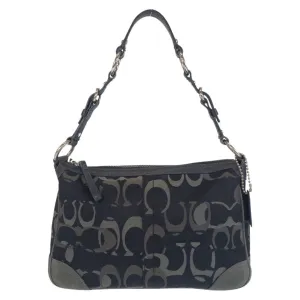 Coach  Canvas Suede Shoulder Bag (Pre-Owned)