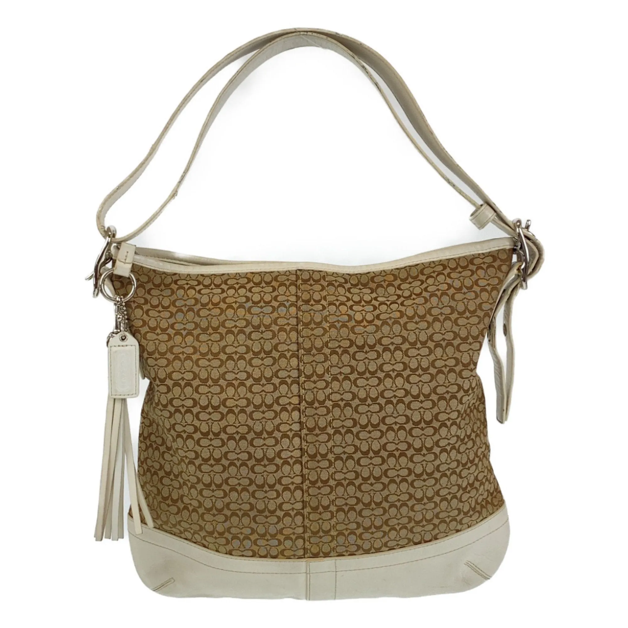 Coach  Leather Canvas Shoulder Bag (Pre-Owned)