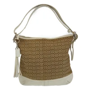 Coach  Leather Canvas Shoulder Bag (Pre-Owned)