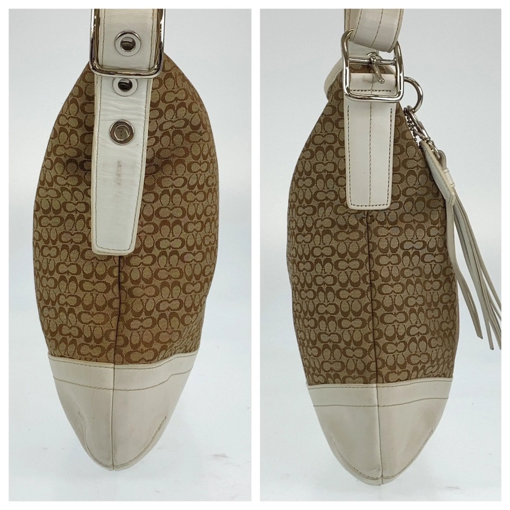 Coach  Leather Canvas Shoulder Bag (Pre-Owned)