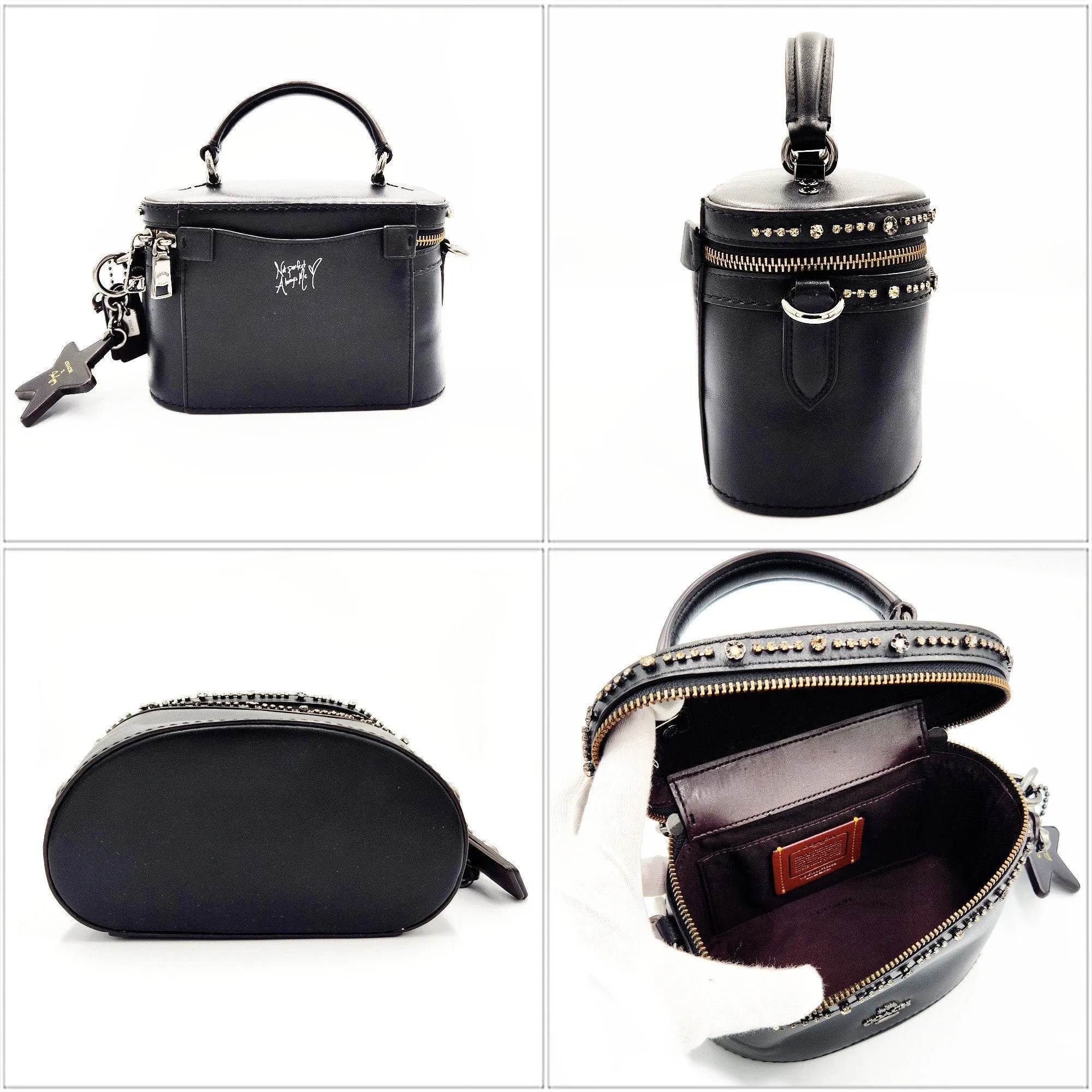 Coach Leather Handbag Shoulder Bag Vanity Bag (Pre-Owned)