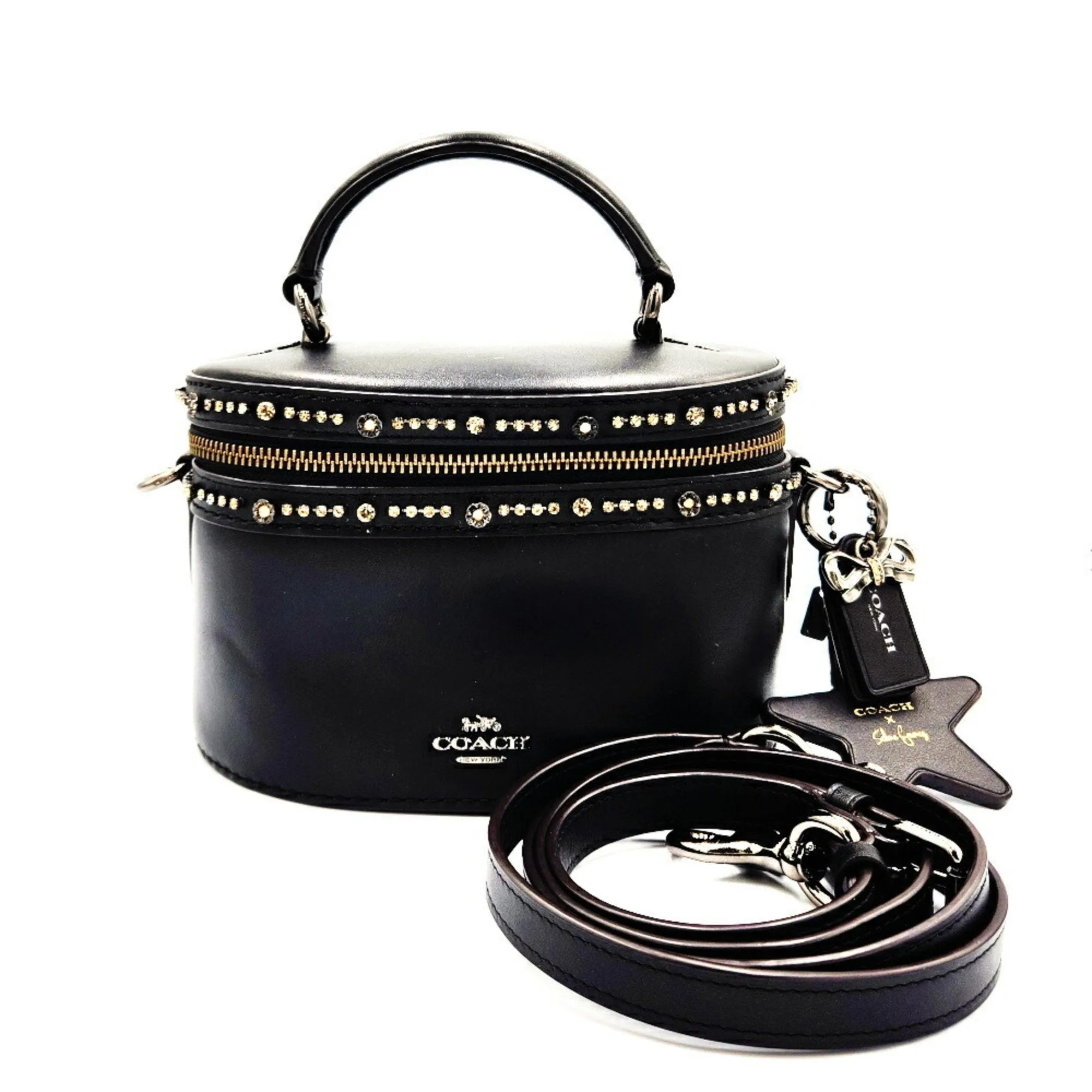 Coach Leather Handbag Shoulder Bag Vanity Bag (Pre-Owned)