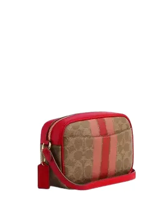 Coach Mini Jamie Camera Bag In Signature Canvas With Stripe