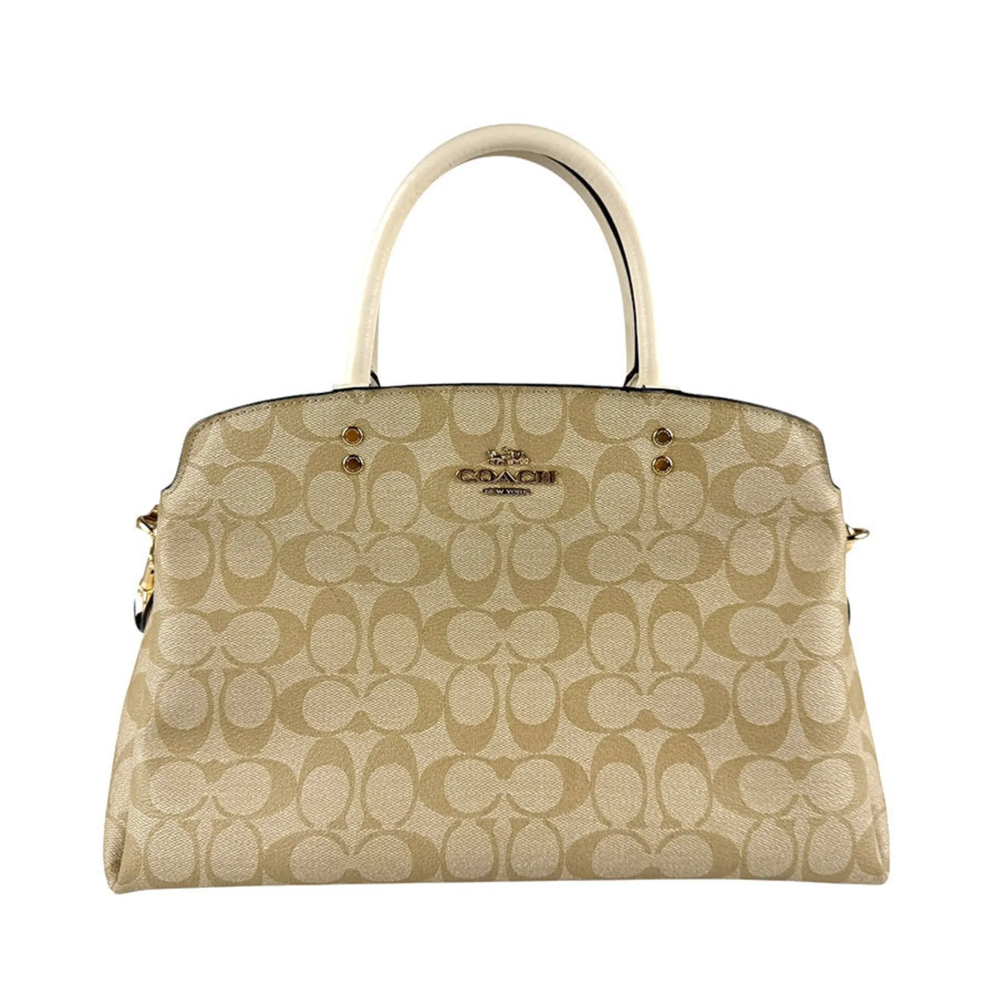 Coach Signature Leather Handbag Shoulder Bag (Pre-Owned)