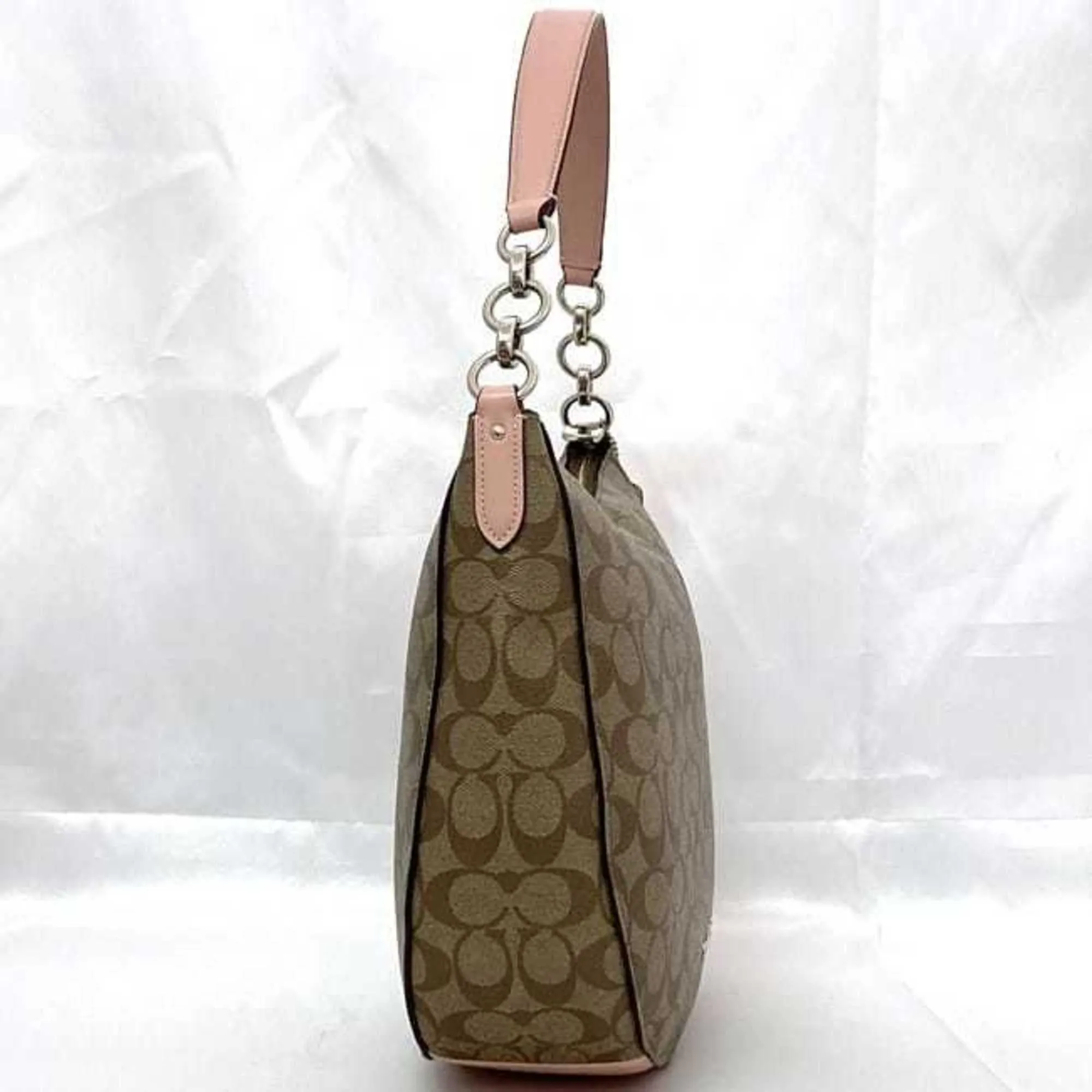 Coach Signature pink Pvc Leather Shoulder Bag (Pre-Owned)