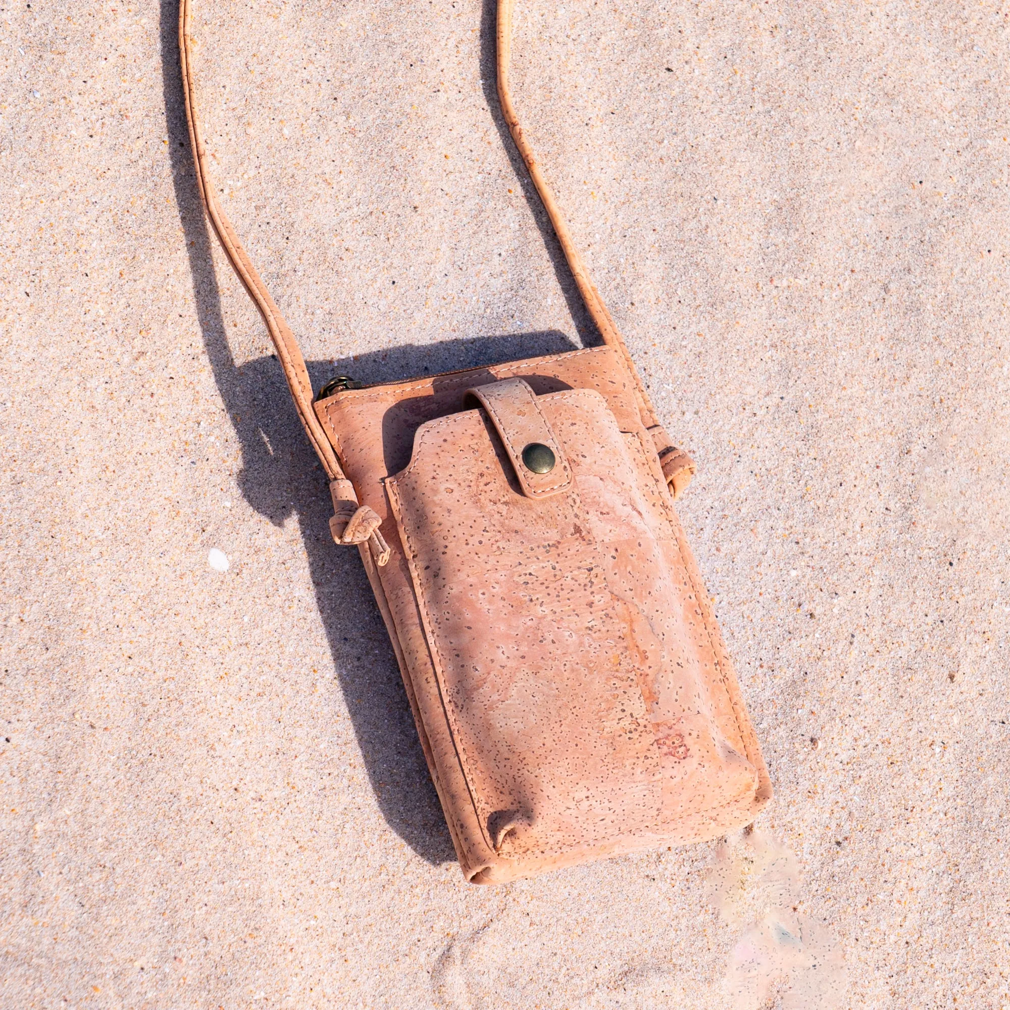 Cork Women's Phone Pouch - Magnetic Closure, Adjustable Shoulder Strap BAG-2300